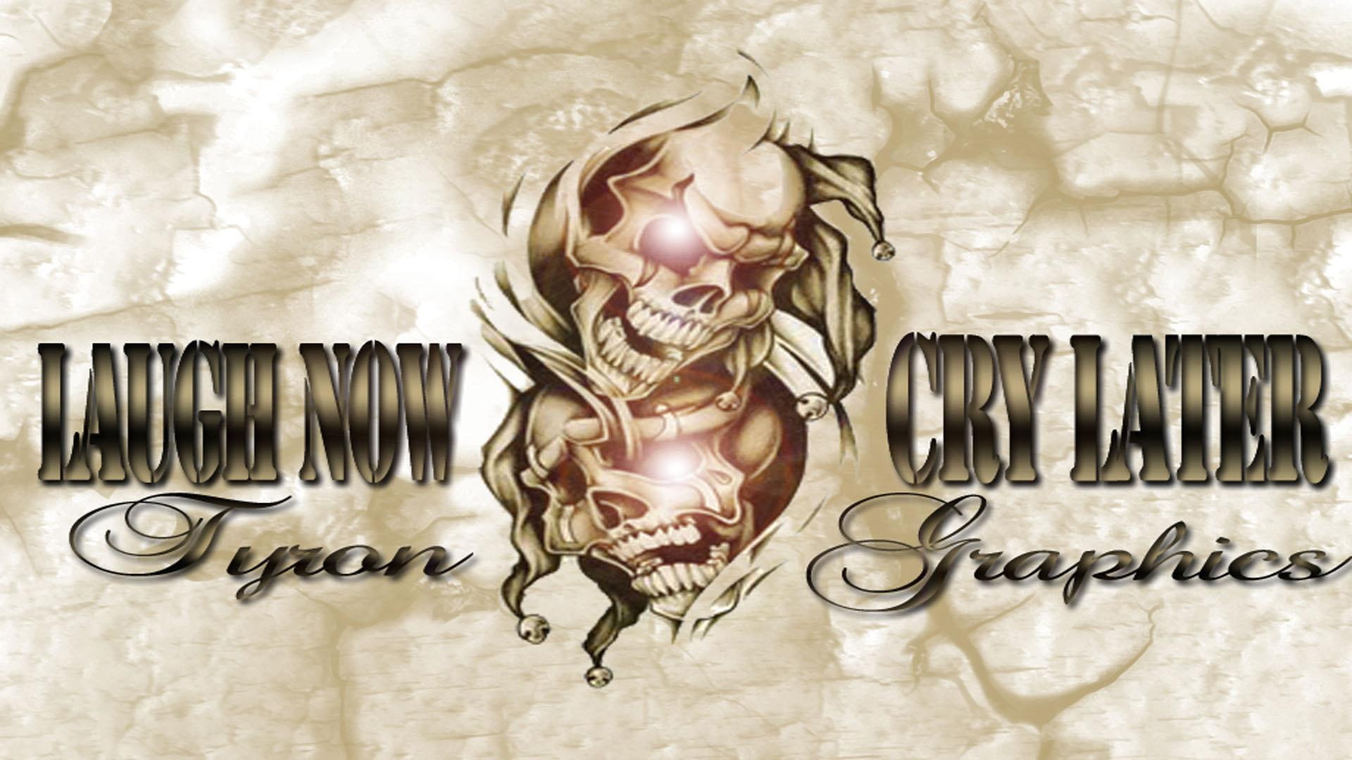 cry, later, laugh, now, 3d and abstract, skull, 1080P, HD Wallpaper