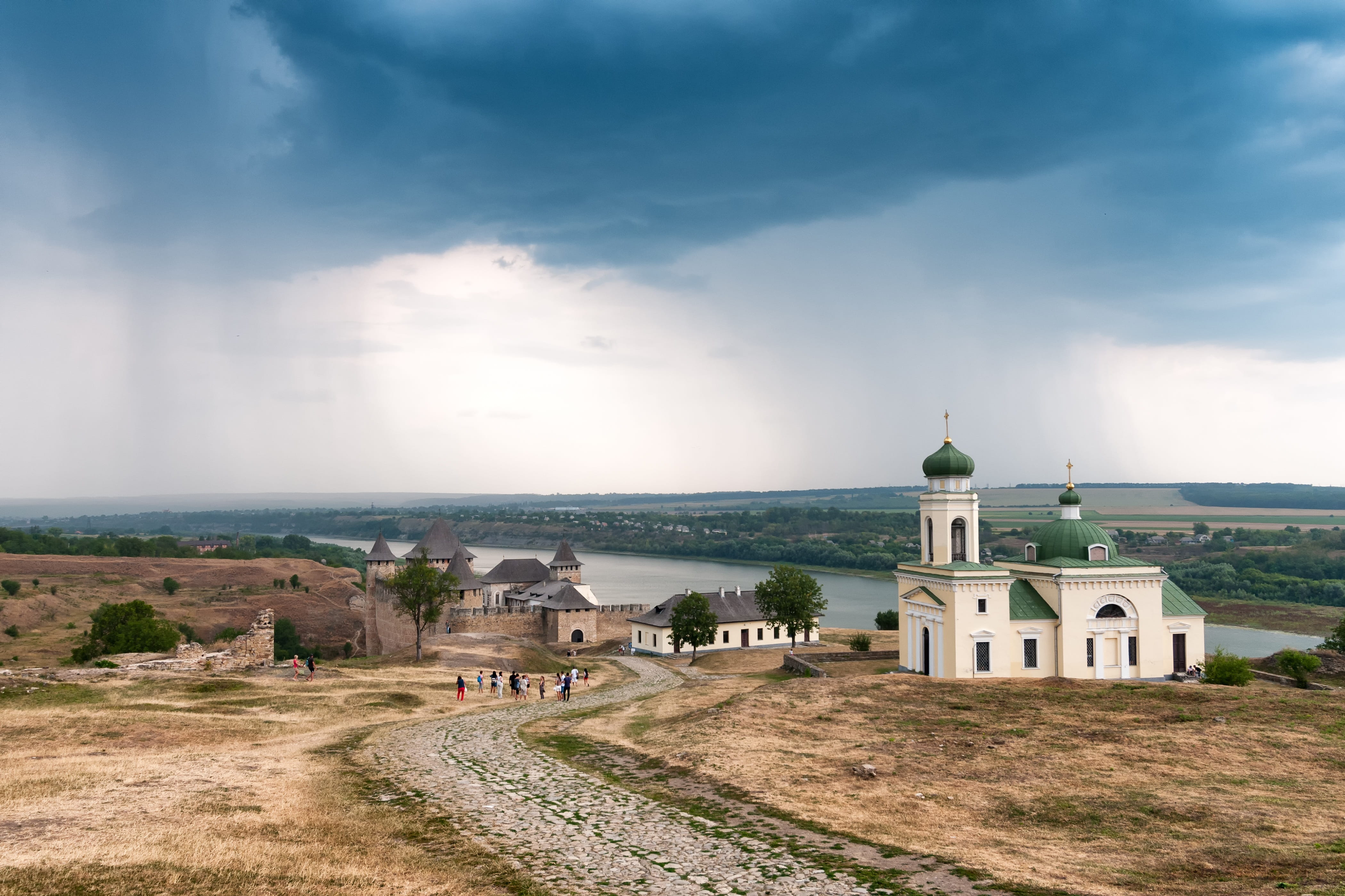 nature, history, built structure, europe, Хотин, sea, land, belief, building, Chocim, Khotyn, famous Place, outdoors, sky, water, хотин, the past, cloud - Sky, HD Wallpaper