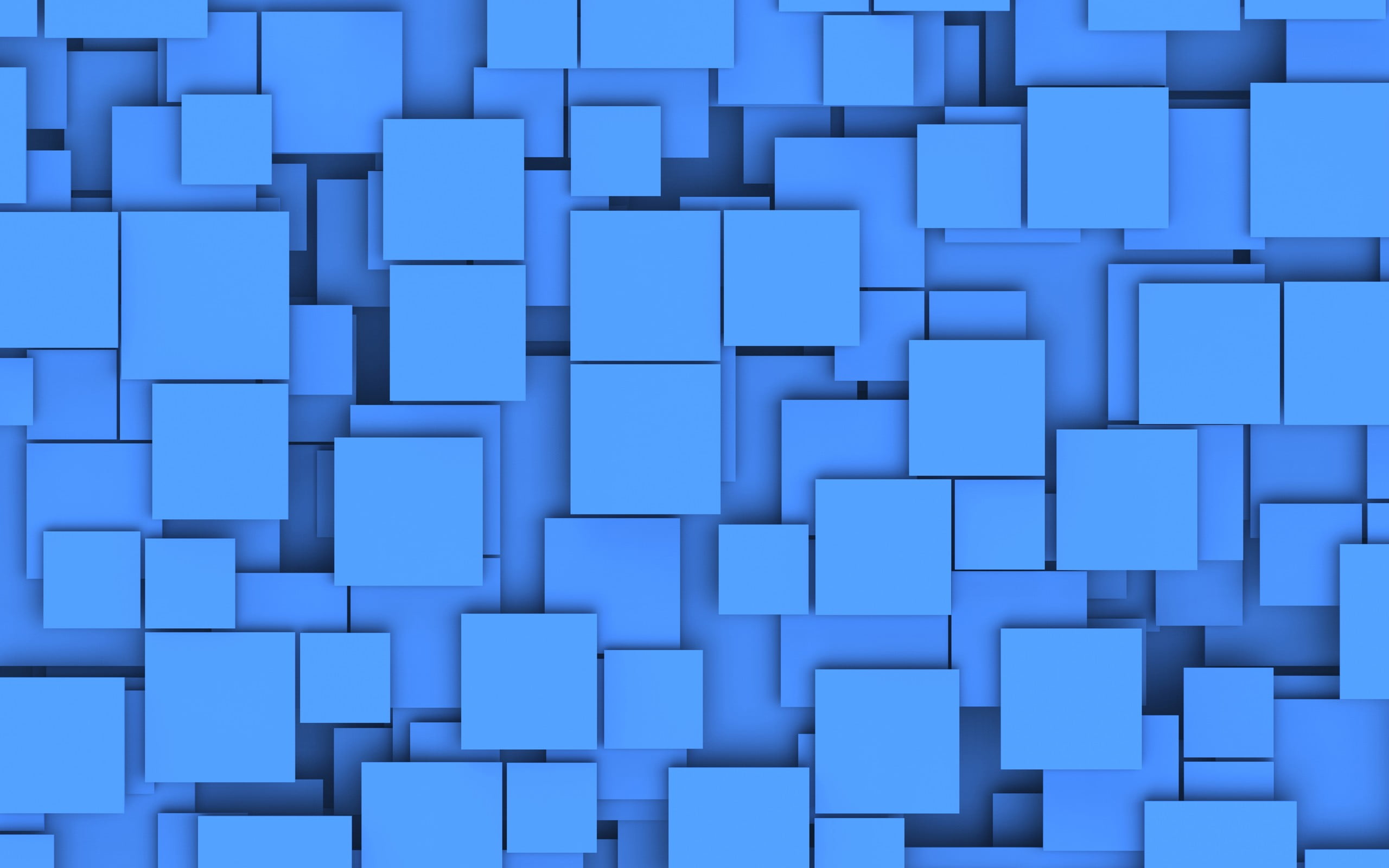 block, pattern, large group of objects, shapes, no people, gray, arrangement, shape, built structure, three dimensional, blue, geometric shape, HD Wallpaper