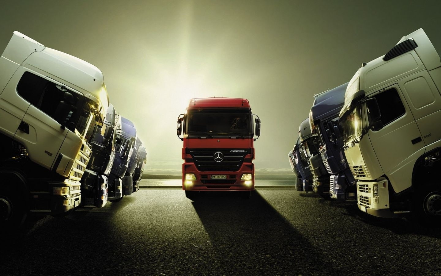 trucks, art, vehicles, actros, benz, 720P, hd, cars, mercedes, HD Wallpaper