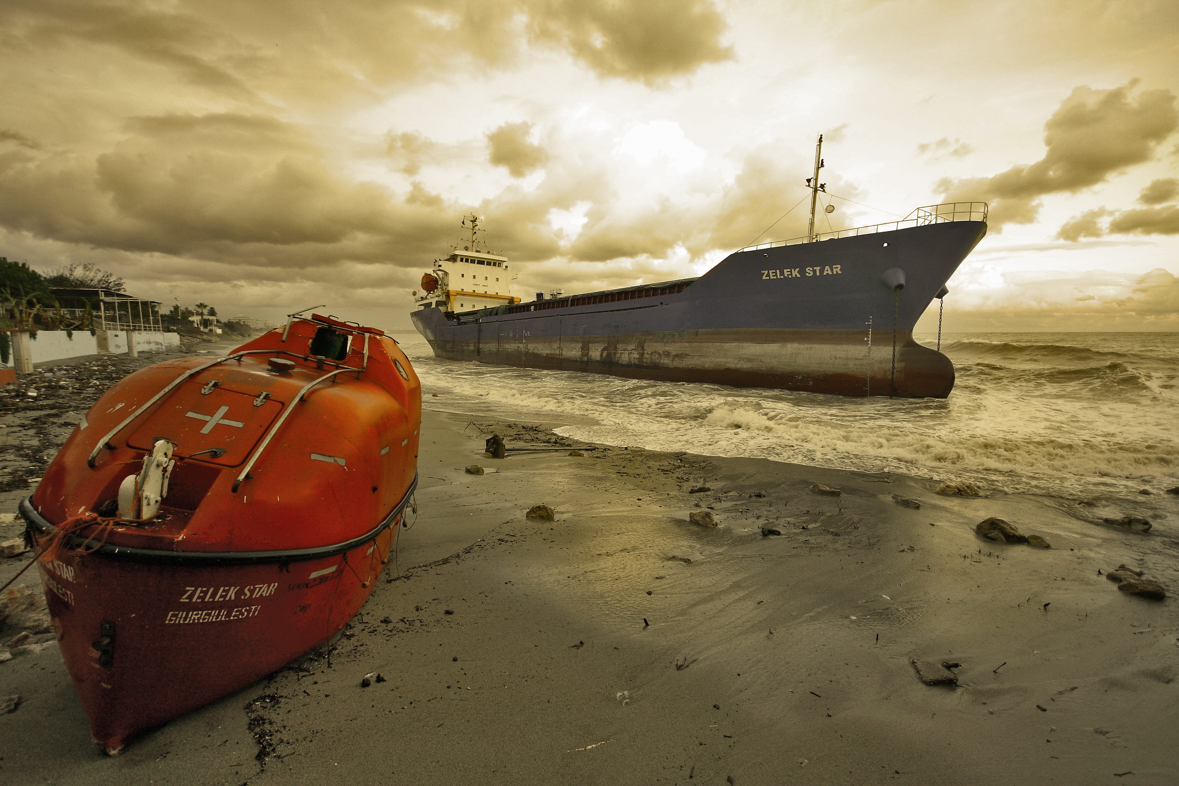 Accident, beautiful, shore, transportation, moored, landscape, Marine, life, peace, storm, 4K, emergency, cloud - sky, maritime, no people, mediterranean, HD Wallpaper