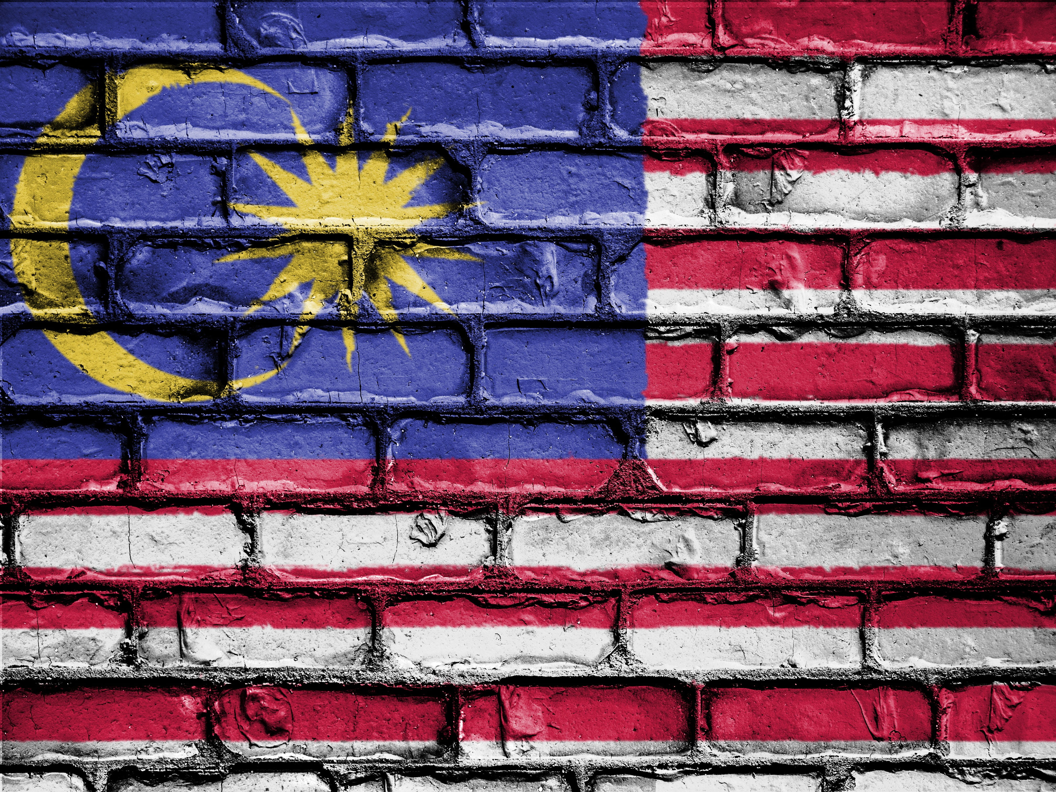 malaysia, patriotic, multi colored, national, art and craft, graffiti, brick wall, outdoors, patriotism, full frame, emblem, banner, patriot, painted, country, HD Wallpaper