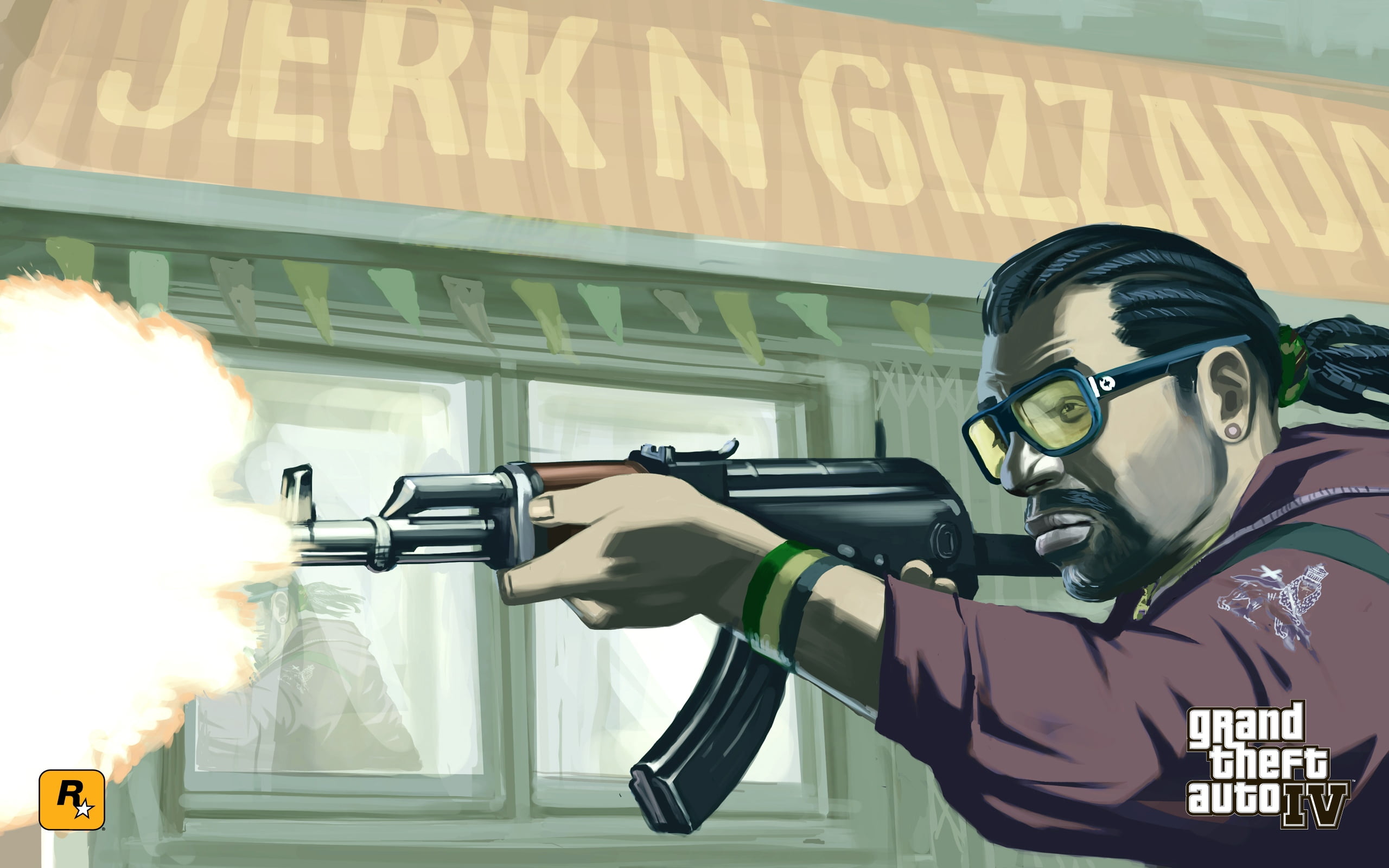 outdoors, criminal, crime, war, representation, ak-47, terrorism, western script, portrait, handgun, adult, 2K, rifle, real people, human representation, HD Wallpaper