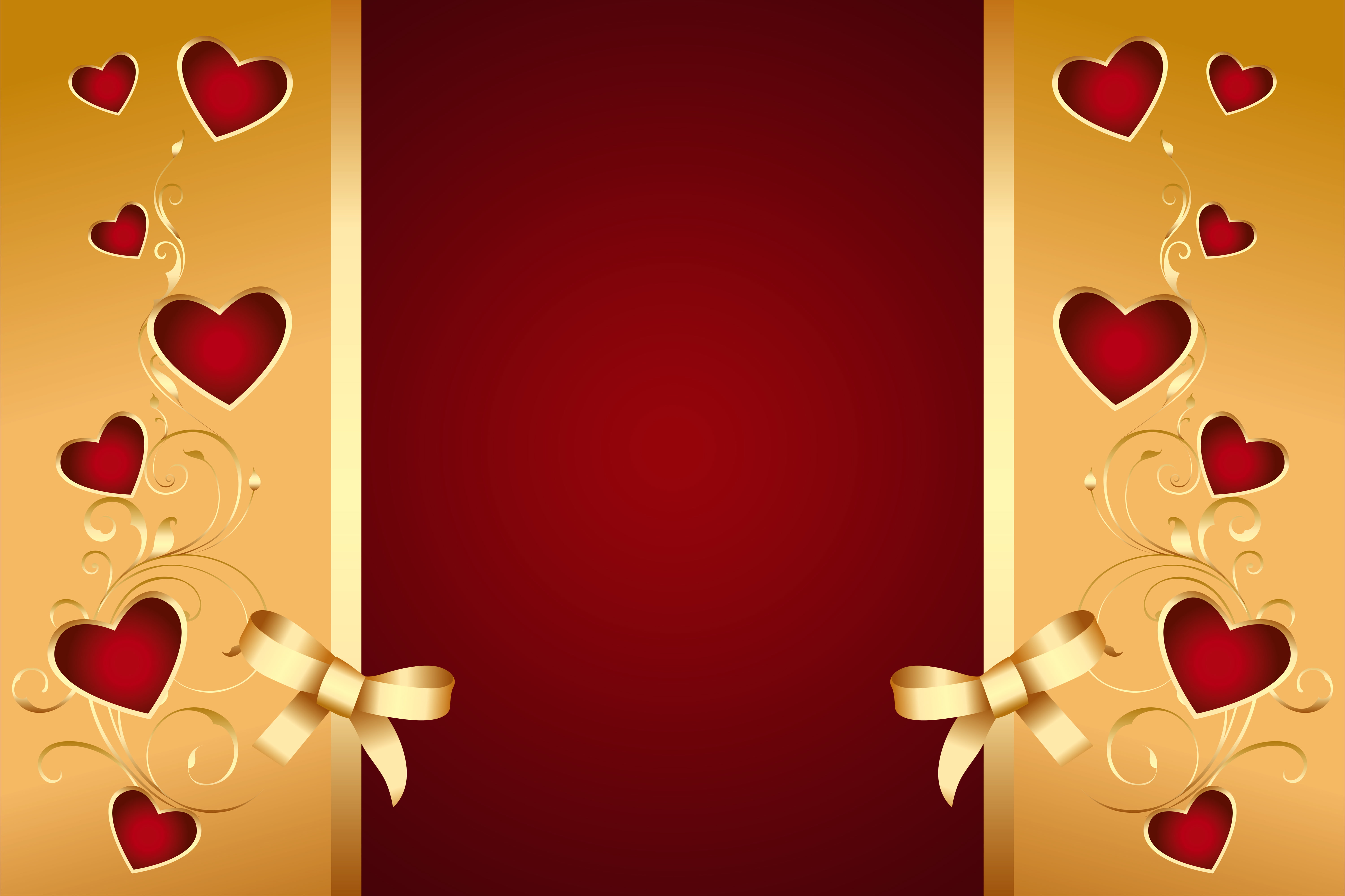 passion, abstract, greeting, gift, copy space, shape, february, greeting Card, valentine Card, illuminated, romantic, gold colored, lighting equipment, HD Wallpaper