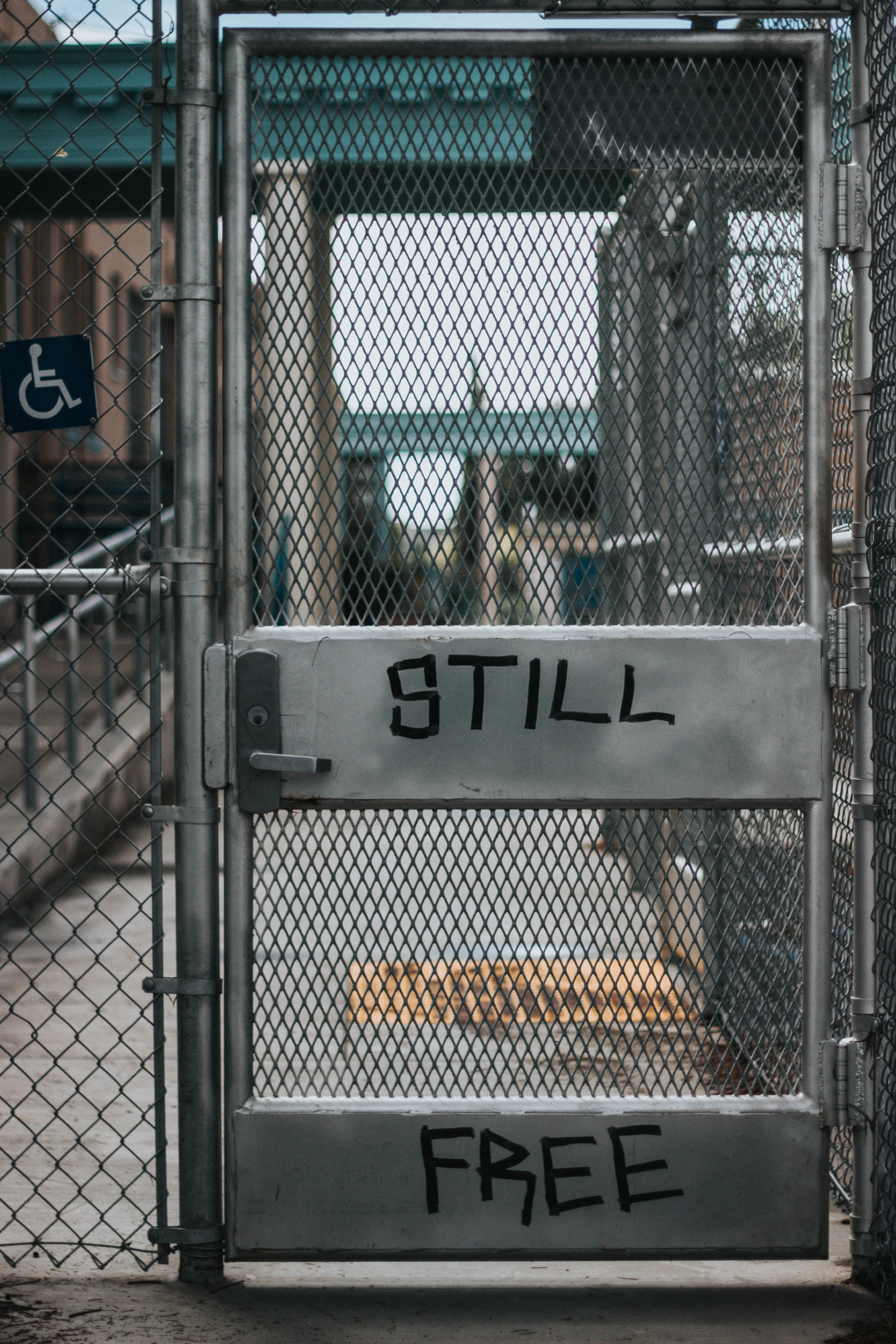 photography, selective, information sign, chain link, lock, fence, closed, outdoors, safety, gray, shut, paint, prison, empty, locked, no people, boundary, Phone HD Wallpaper