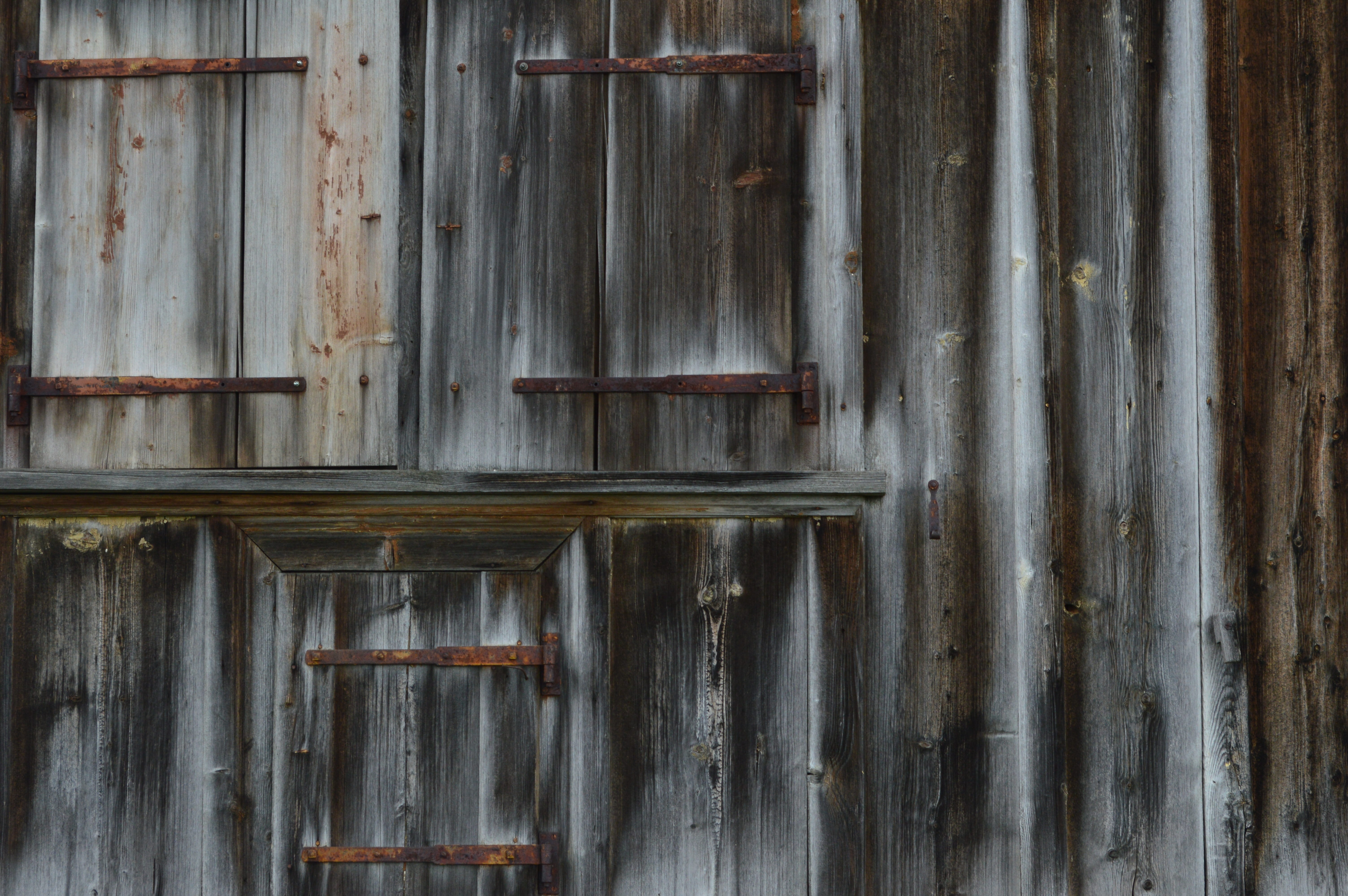 bohlen, old fashioned, backgrounds, grain, closed, full frame, background, damaged, old wood, rusty, safety, iron, 5K, door, untitled, abandoned, almhof, HD Wallpaper