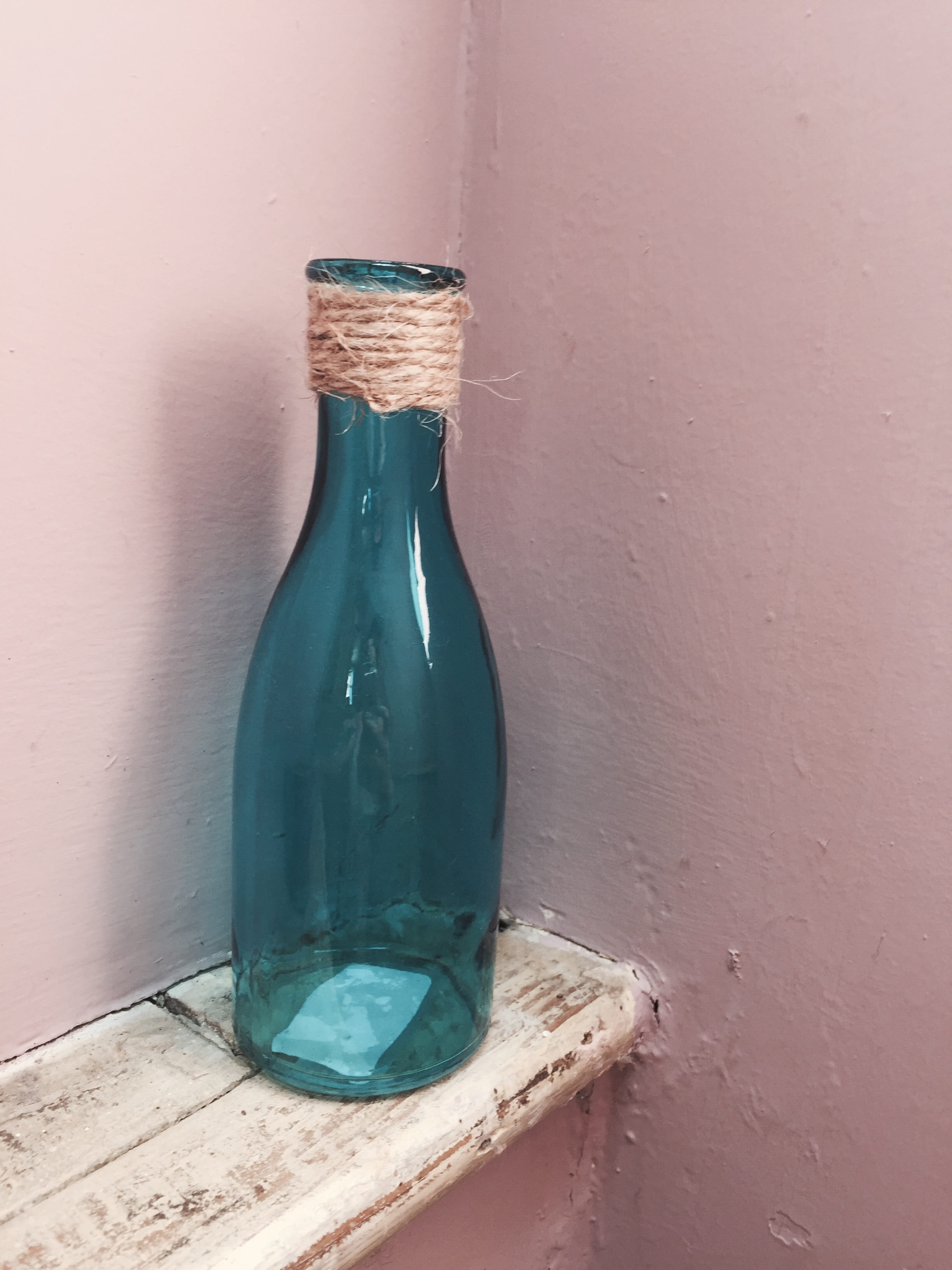 no people, Home, Bottle, table, indoors, glass, Wall, vase, close-up, Glass, glass - material, architecture, still life, blue, home, nature, transparent, Phone HD Wallpaper
