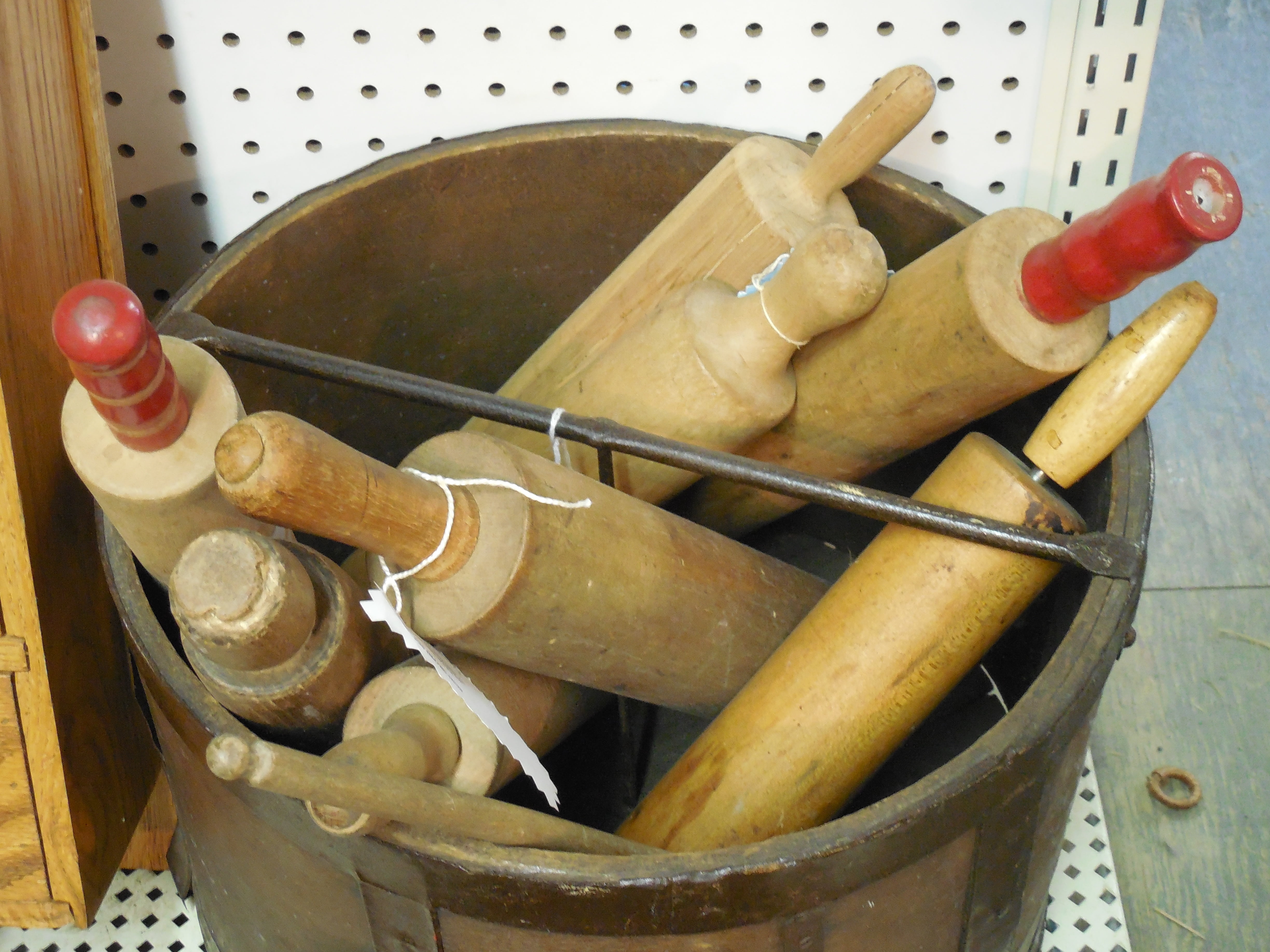 food, variation, freshness, vintage, wellbeing, roller, accessory, bucket, rural, natural, dough roller, container, wood, home, indoors, no people, rolling pin, HD Wallpaper