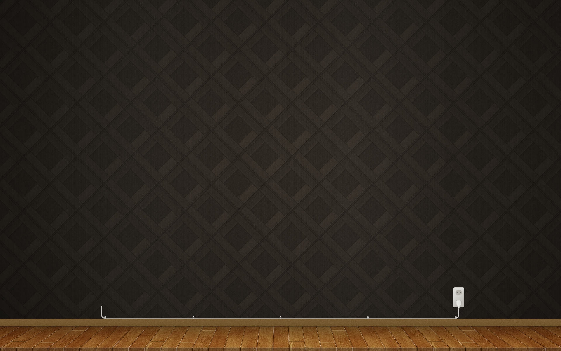 decoration, illustration, cord, desk, parquet Floor, wood, building, minimalism, wall, copy space, furniture, 1080P, backgrounds, white, abstract, brown, HD Wallpaper