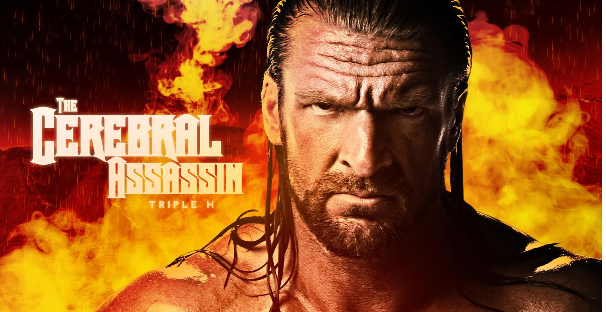 text, communication, warning sign, real people, burning, fire, headshot, WWE, adult, looking at camera, digital composite, human face, triple, fire - natural phenomenon, HD Wallpaper