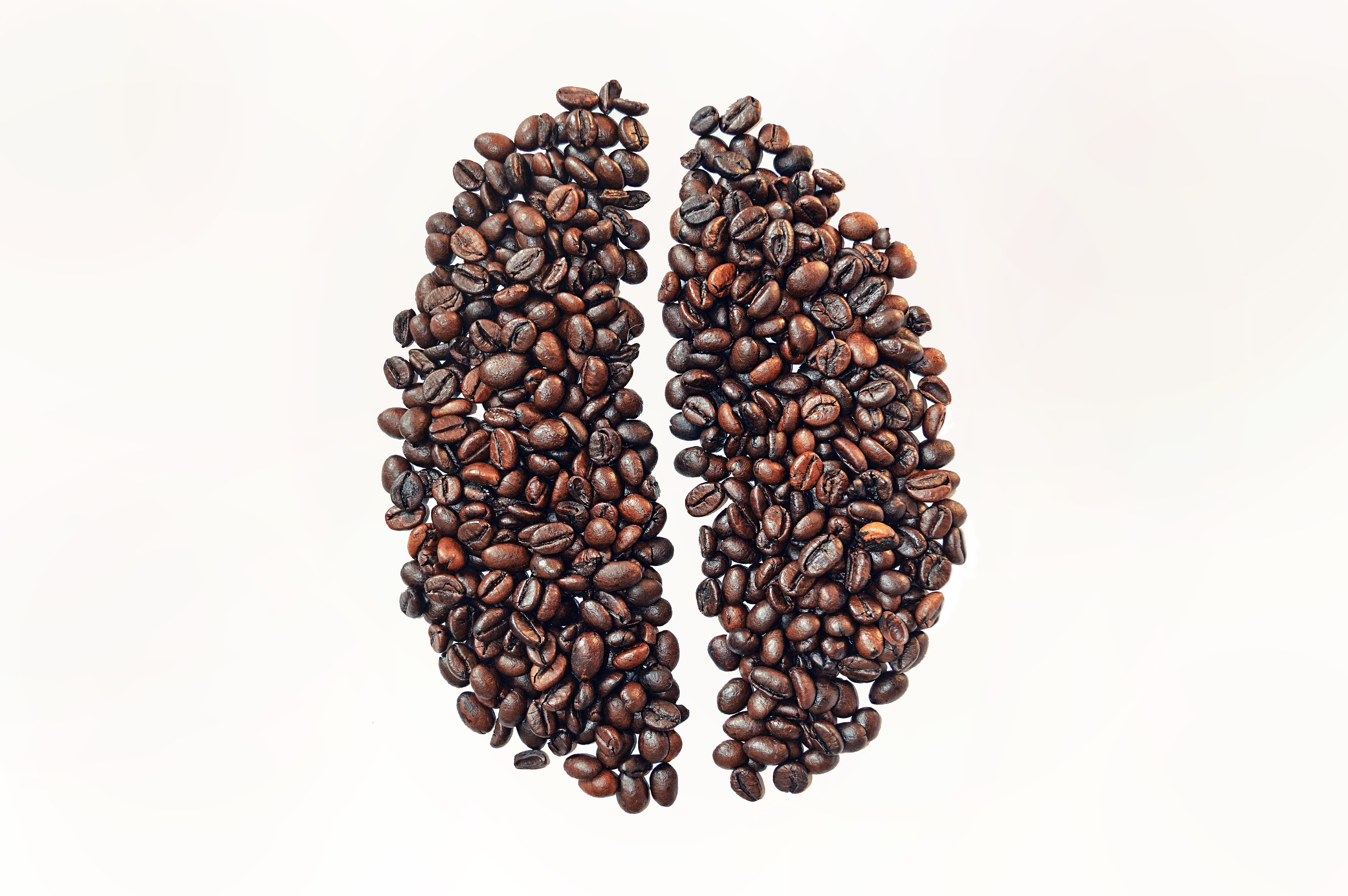 coffee, wellbeing, copy space, pleasure, aroma, close-up, coffee - drink, still life, motif, stimulant, brown, heart shape, caffeine, cozy, high angle view, HD Wallpaper