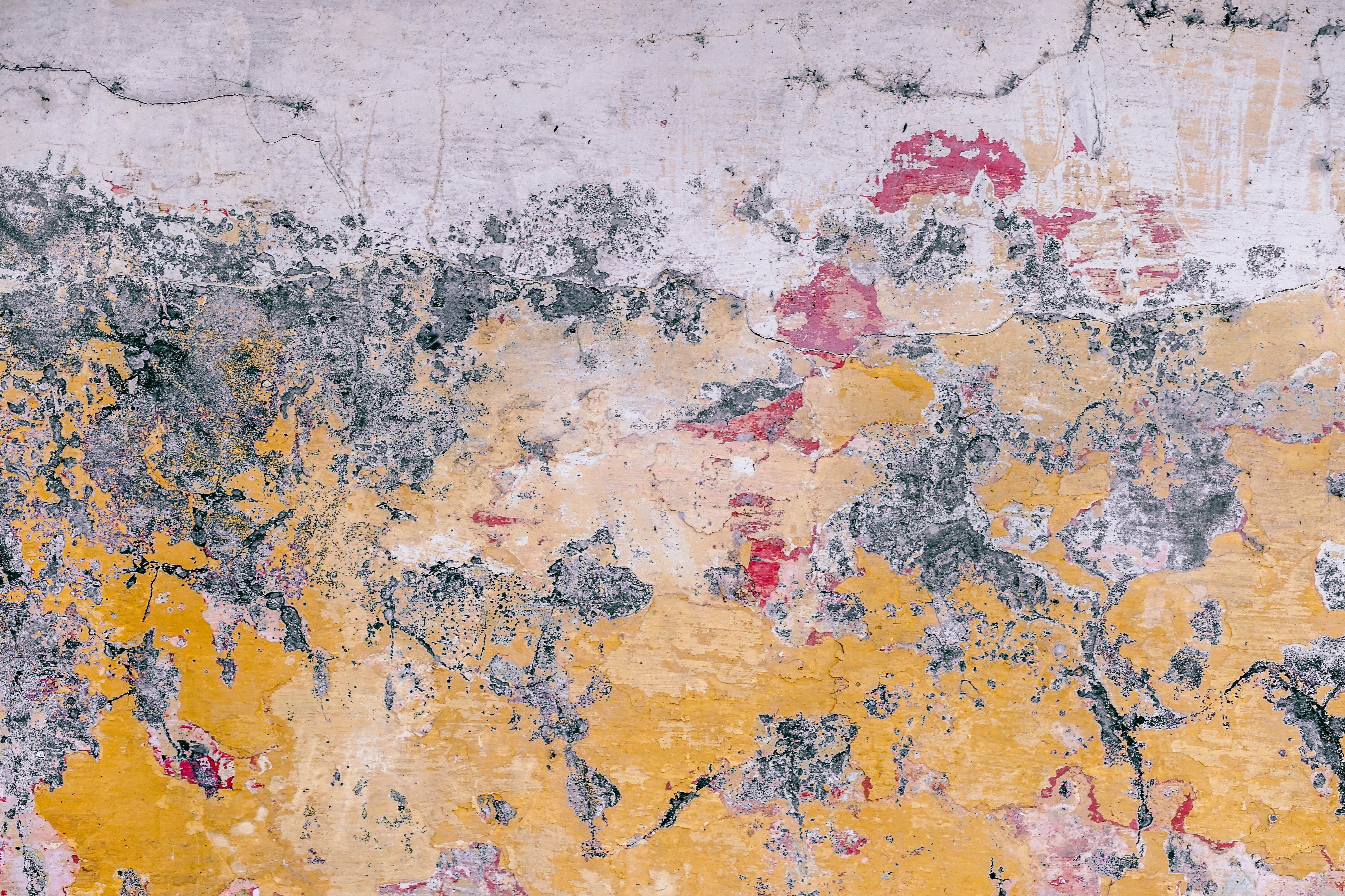 surface, old-fashioned, no People, textured, backgrounds, shabby, yellow, grunge, red, surface Level, rough, wall - Building Feature, construction Industry, HD Wallpaper