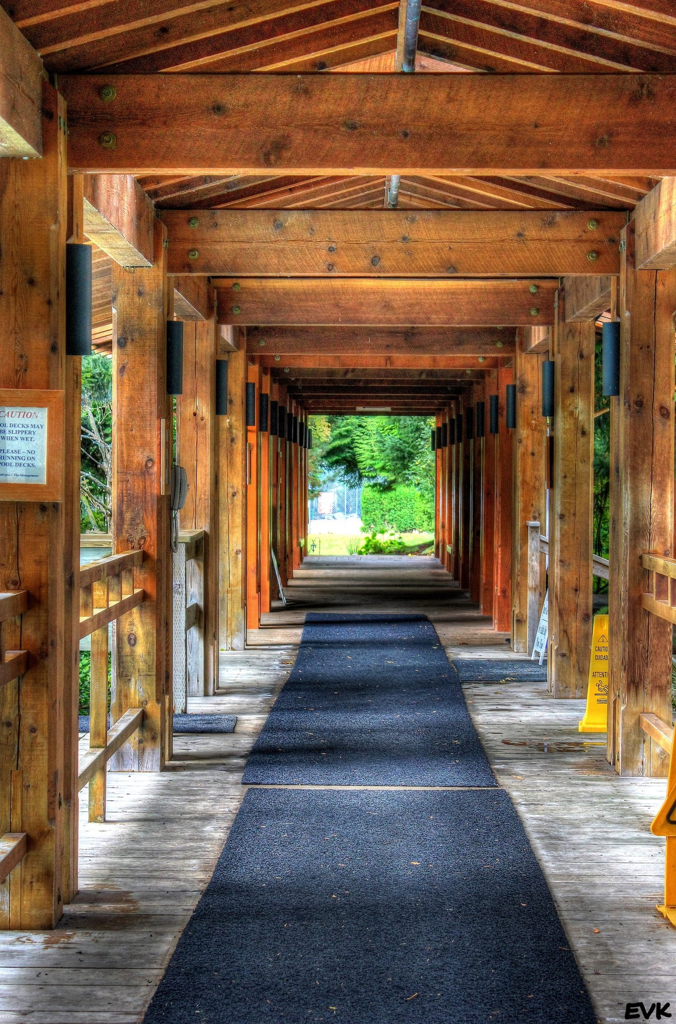 built structure, building, diminishing perspective, sunlight, day, lumber, no people, architecture, arcade, corridor, wood - material, nature, 1080P, Path, Phone HD Wallpaper