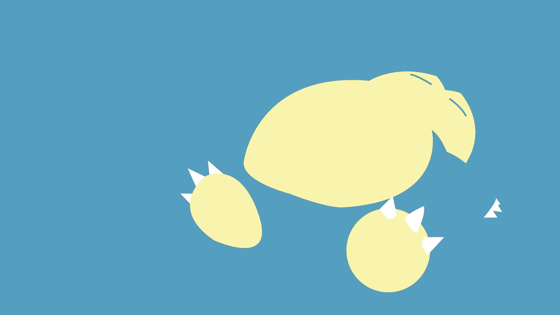 bird, prints, vertebrate, space, outdoors, animal, cloud - sky, 1080P, animal themes, Snorlax, blue, background, yellow, silhouette, animal wildlife, computer icon, HD Wallpaper