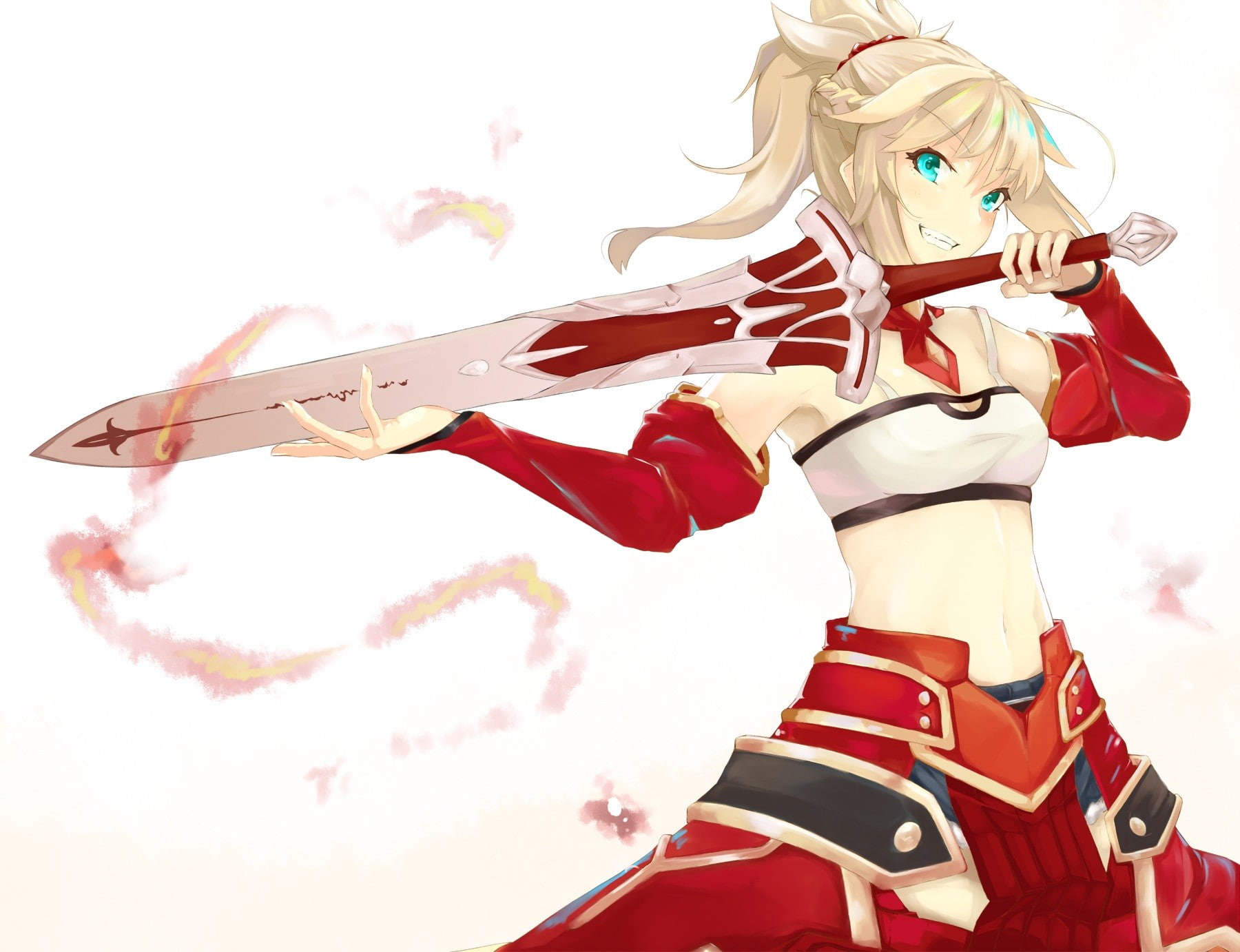 nature, arts culture and entertainment, three quarter length, females, fashion, Saber of Red, hairstyle, indoors, blond hair, lifestyles, 720P, Fate/Grand Order, HD Wallpaper