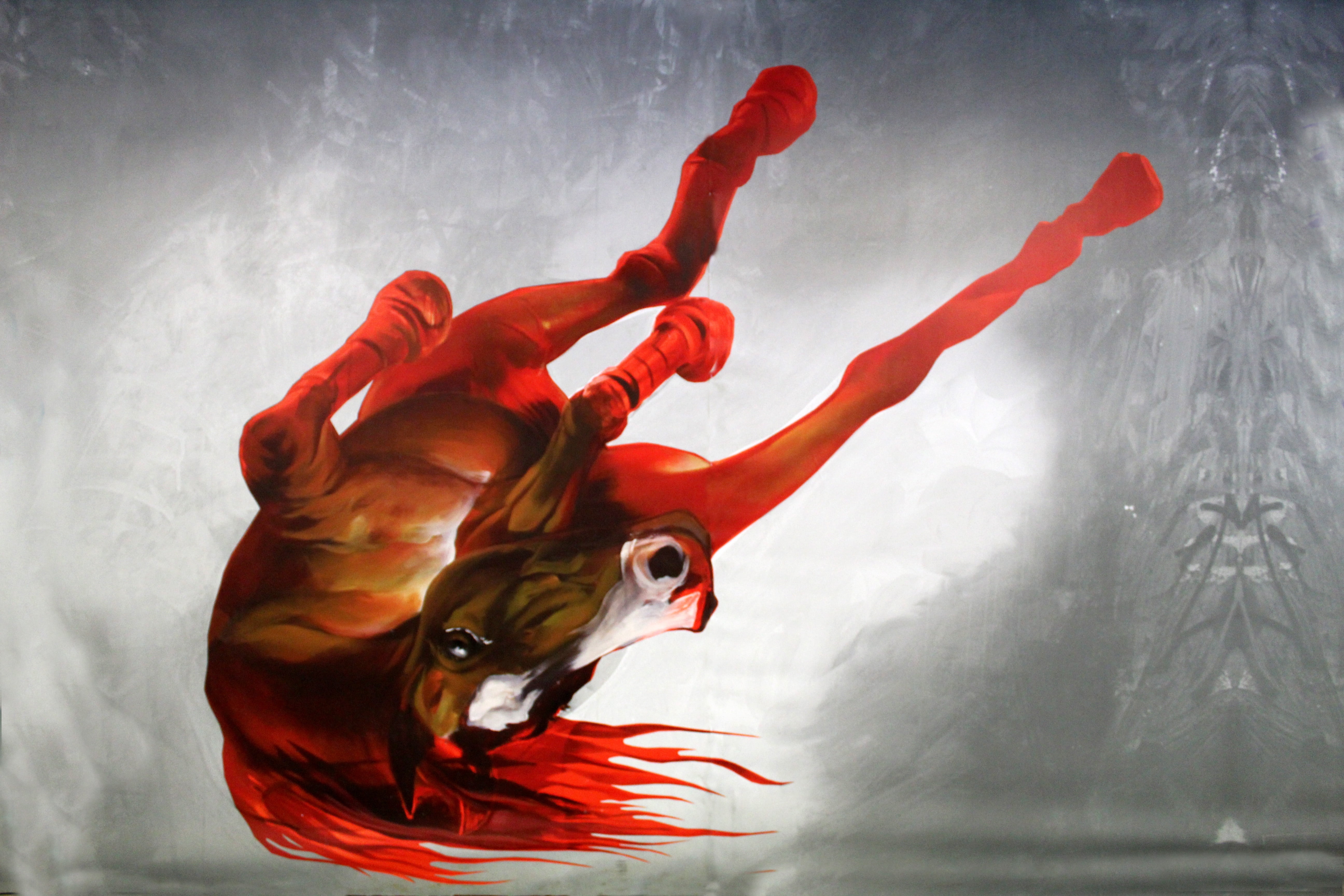 nature, wall, graffitti, spray can, draw, men, sprayer, paint, arms raised, performing arts event, animal wildlife, red, performance, arts culture and entertainment, HD Wallpaper