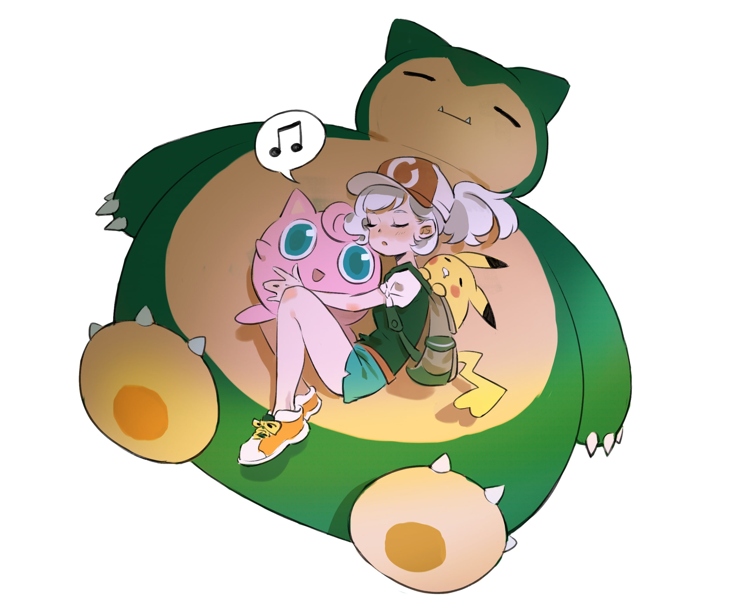 Pokémon, Pikachu, Snorlax (Pokémon), Jigglypuff (Pokémon), 1080P, HD Wallpaper
