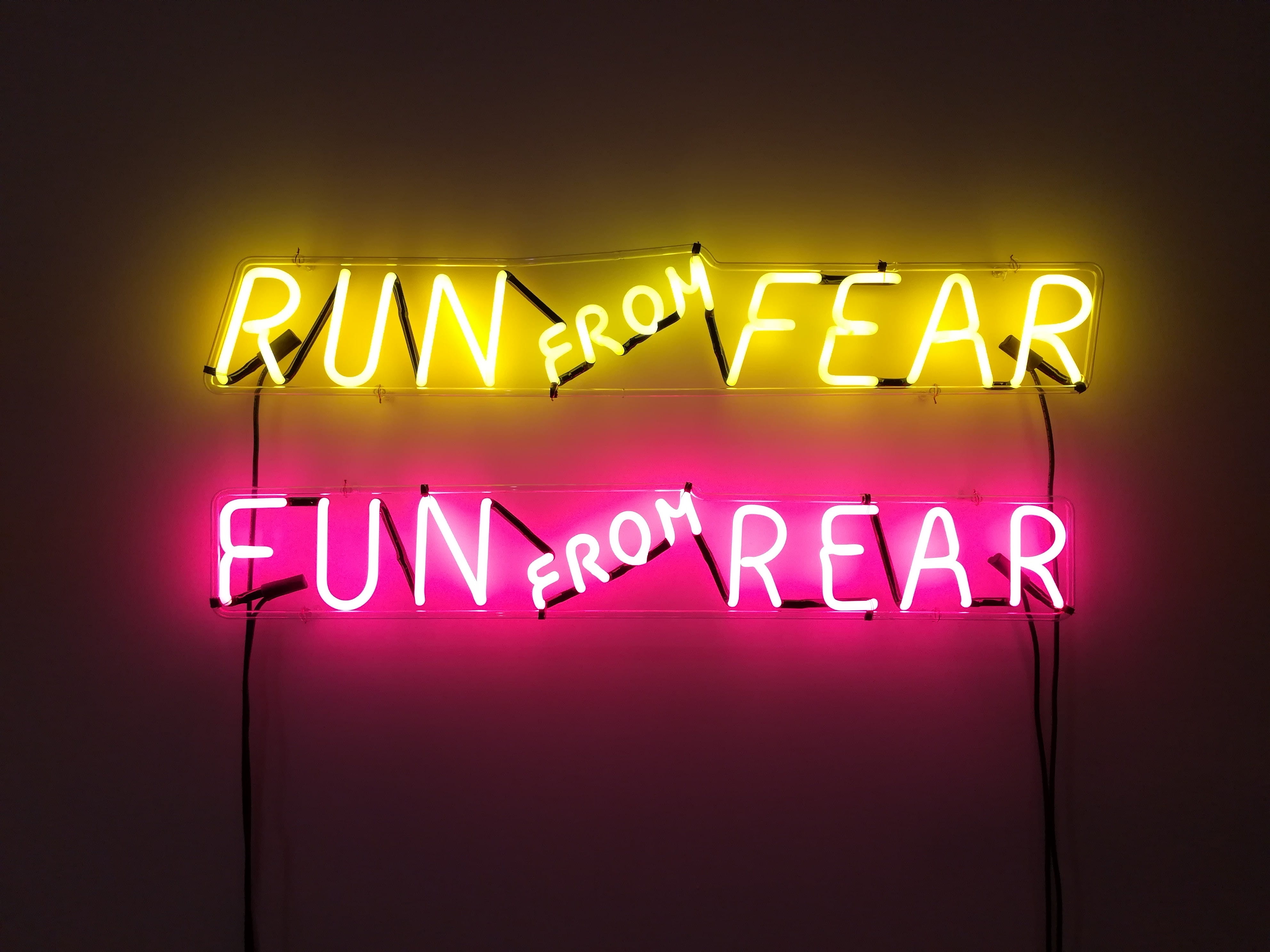 business, signage, nightlife, rear, western script, bright, funny backgrounds, run, capital letter, frfom, lighting equipment, yellow, neon colored, HD Wallpaper