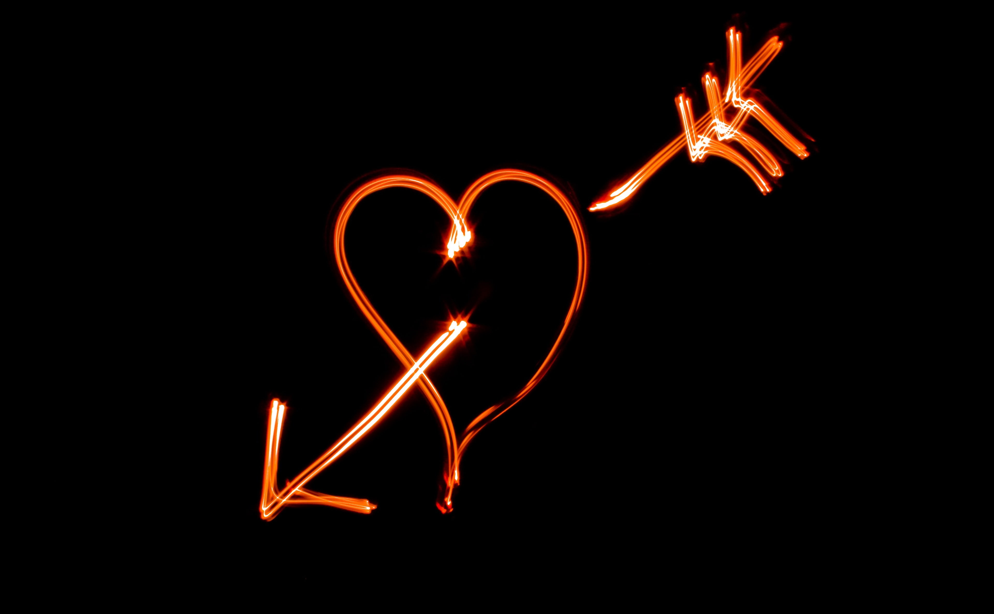 red, long exposure, black background, no people, motion, electricity, positive emotion, lighting equipment, arrowed, communication, copy space, close-up, HD Wallpaper
