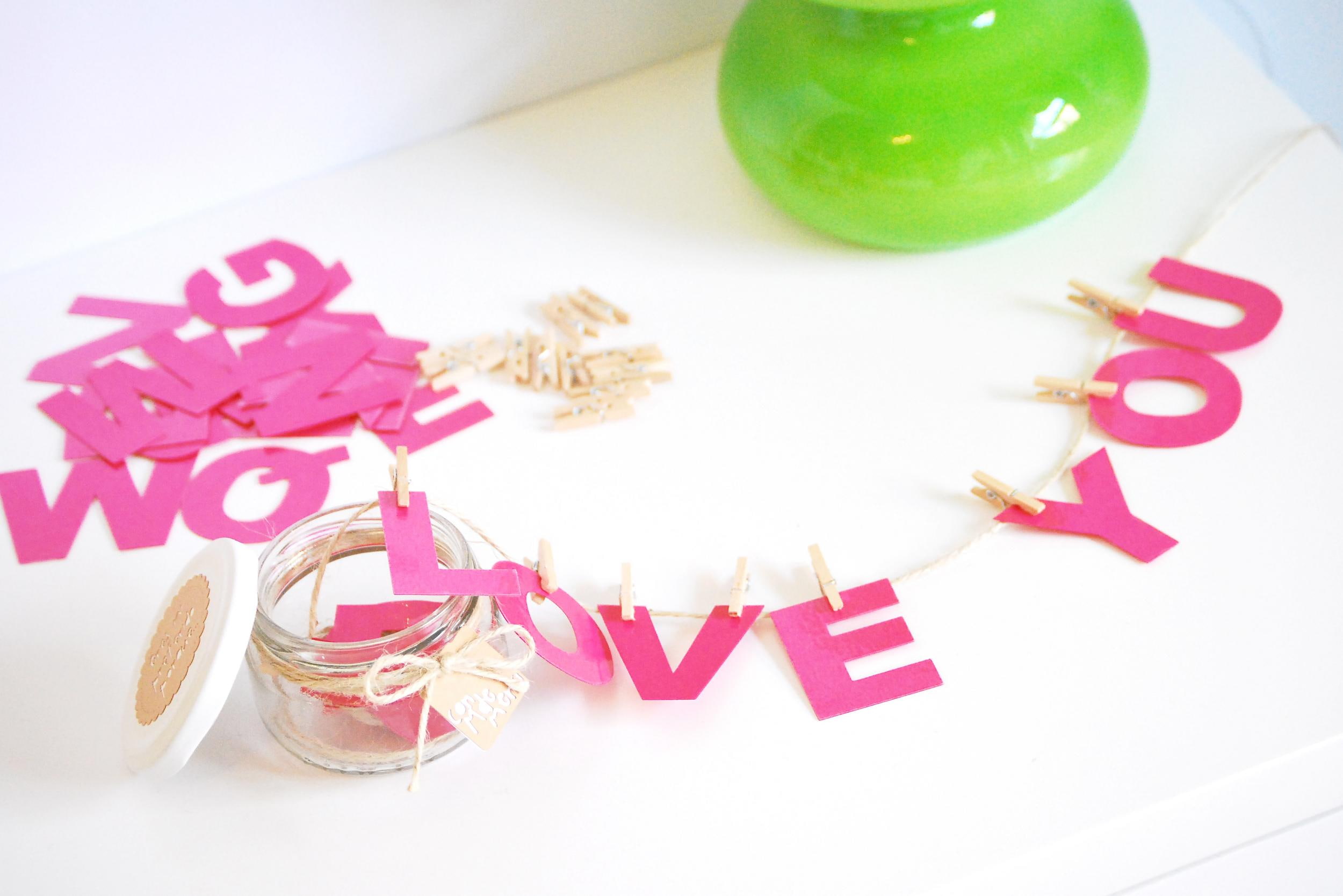 february, letters, 3d and abstract, valentine, pink, forever, decors, green, message, letter, hanging, 1080P, love, HD Wallpaper