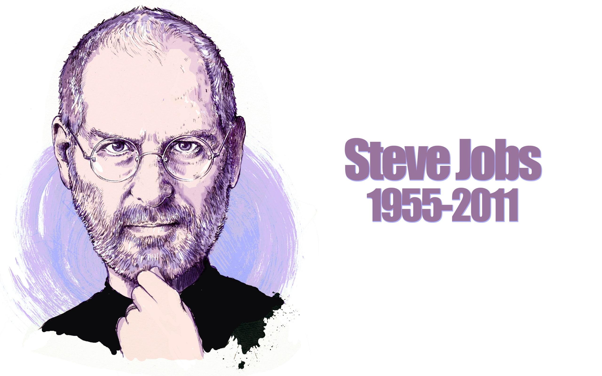 jobs, 2K, steve, man, drawing, portrait, apple, photo, HD Wallpaper
