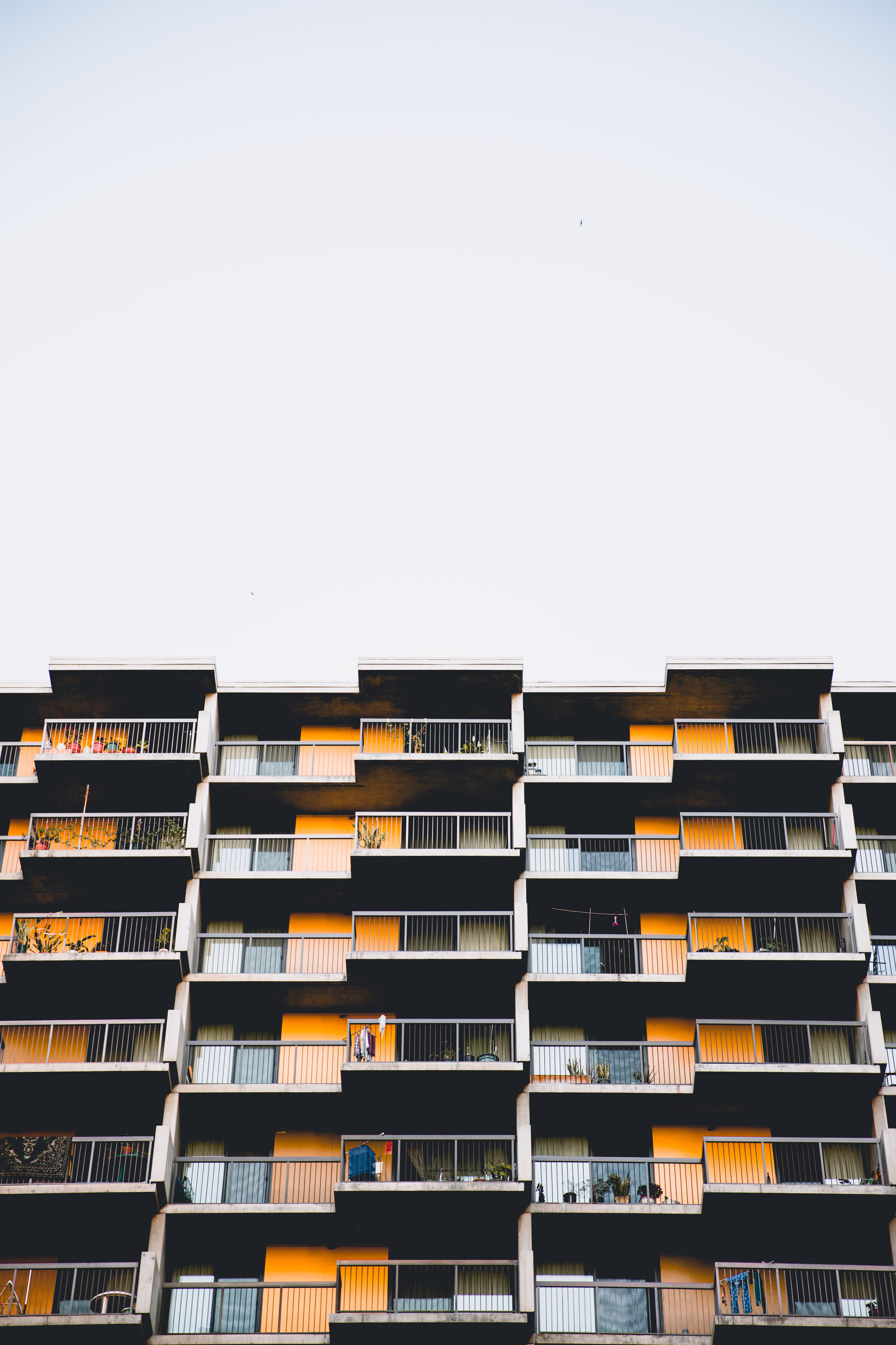 no people, city, urban, side by side, built structure, outdoors, symmetrical, symmetry, in a row, balcony, architecture, building exterior, photography, Phone HD Wallpaper