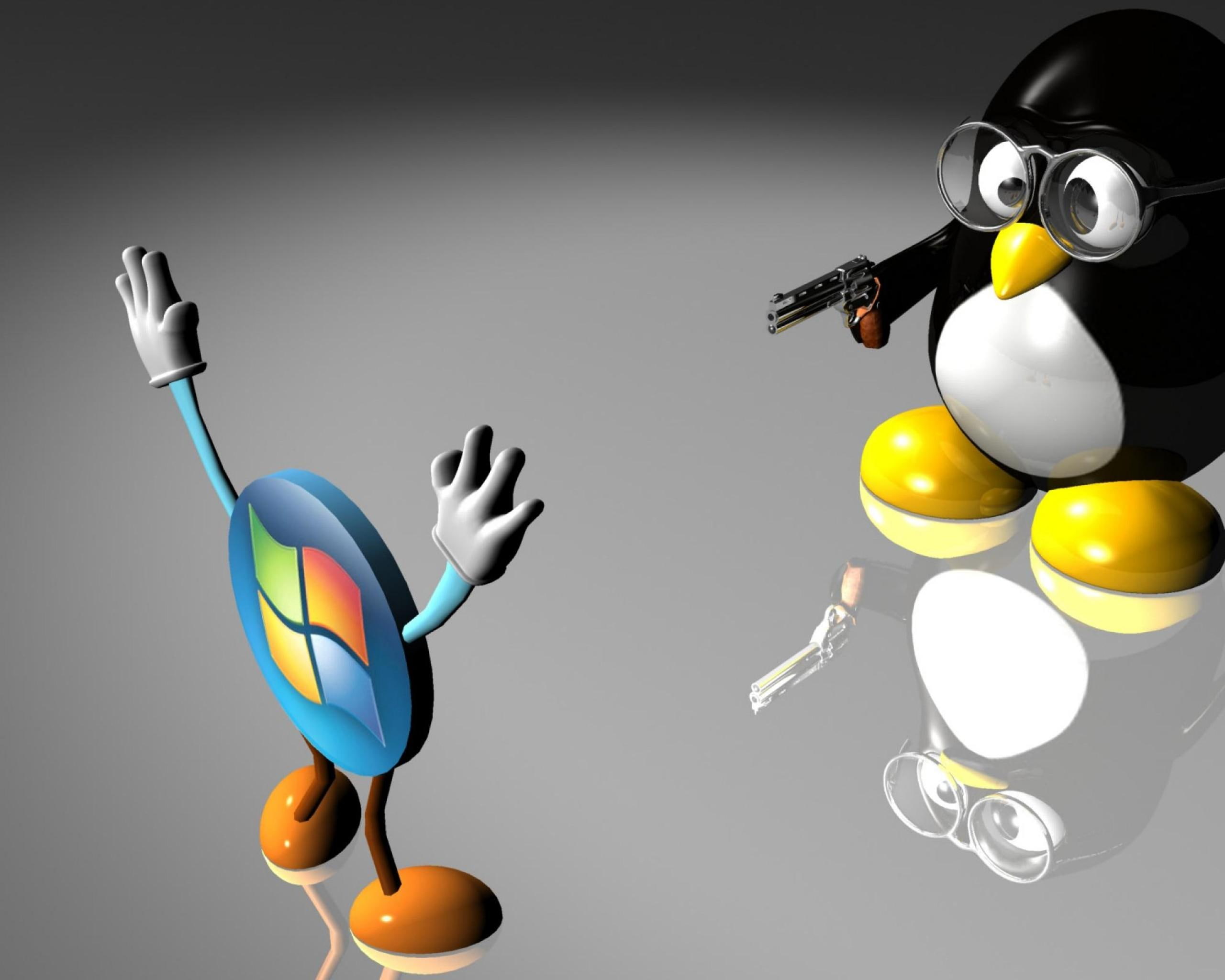 computer, funny, 2K, linux, window, surrender, HD Wallpaper