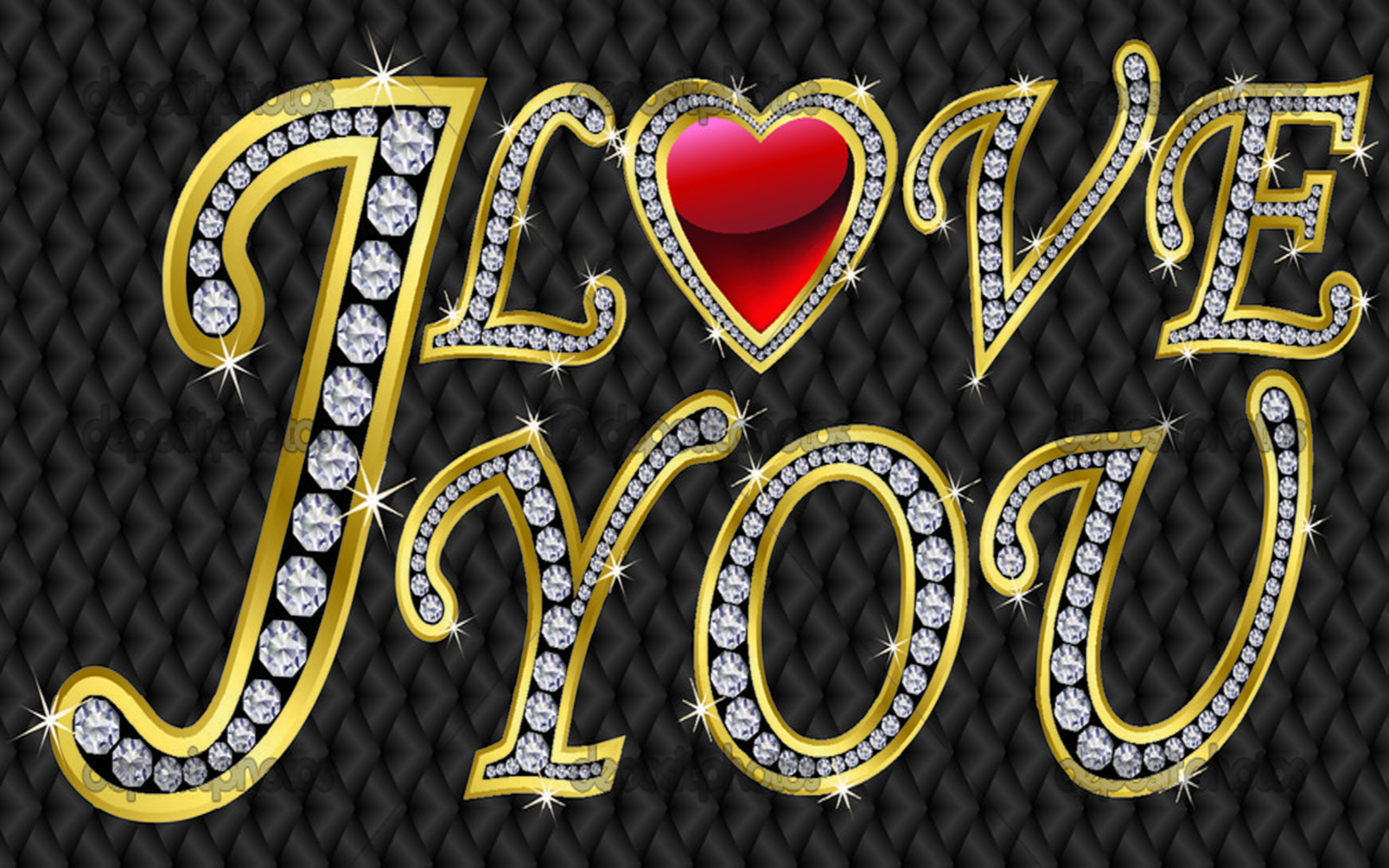 vector, 2K, love, golden, illustration, diamonds, day, card, valentine, HD Wallpaper