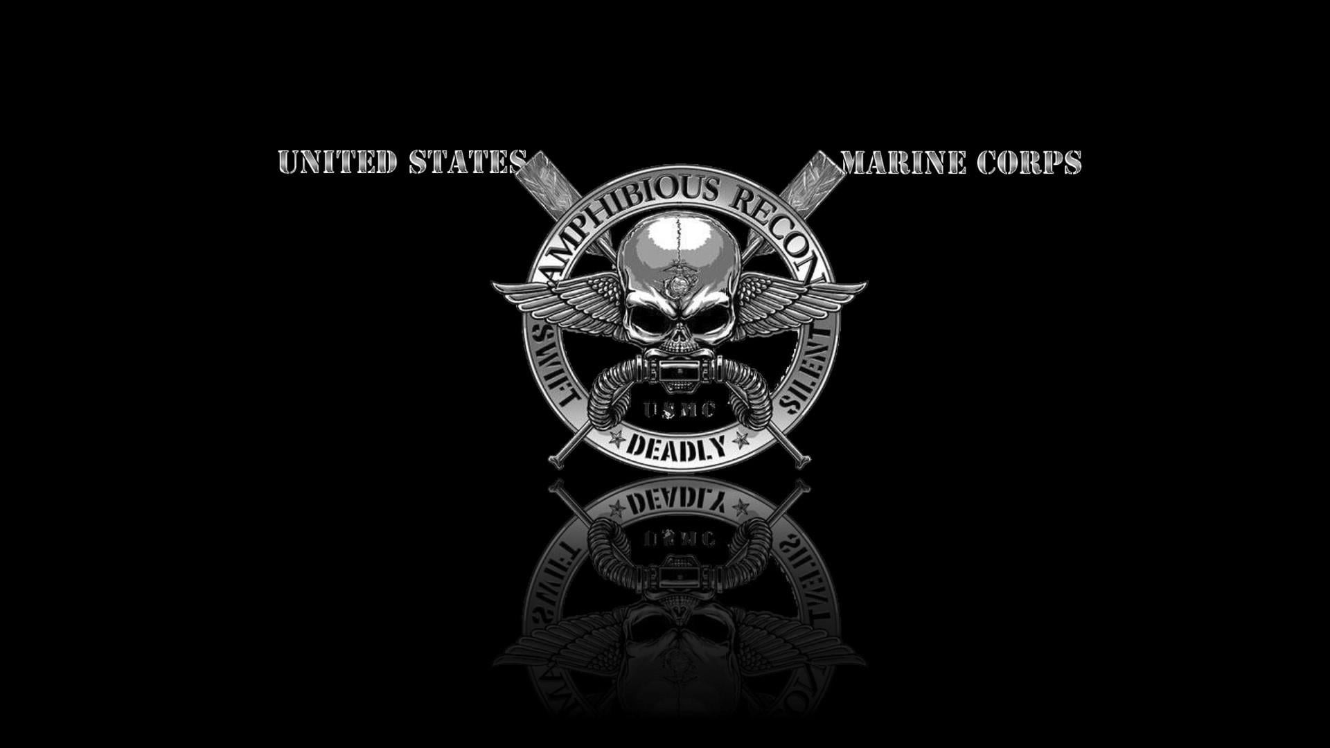 dark, single object, cut out, design, art and craft, representation, metal, low angle view, close-up, still life, studio shot, the past, usmc, us marine corps, HD Wallpaper