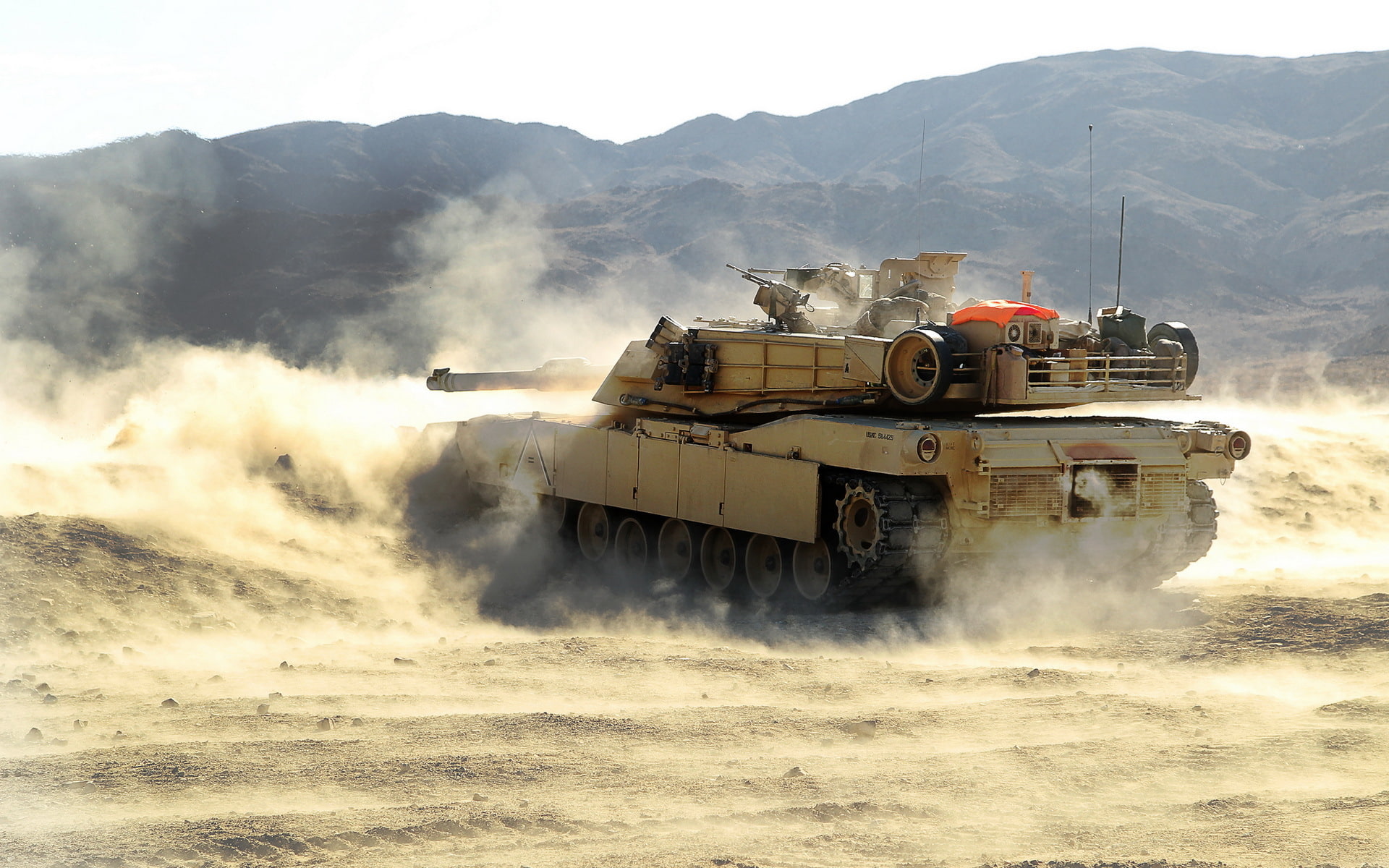 tank, battle, 1080P, United States Marine Corps, M1 Abrams, gray, HD Wallpaper
