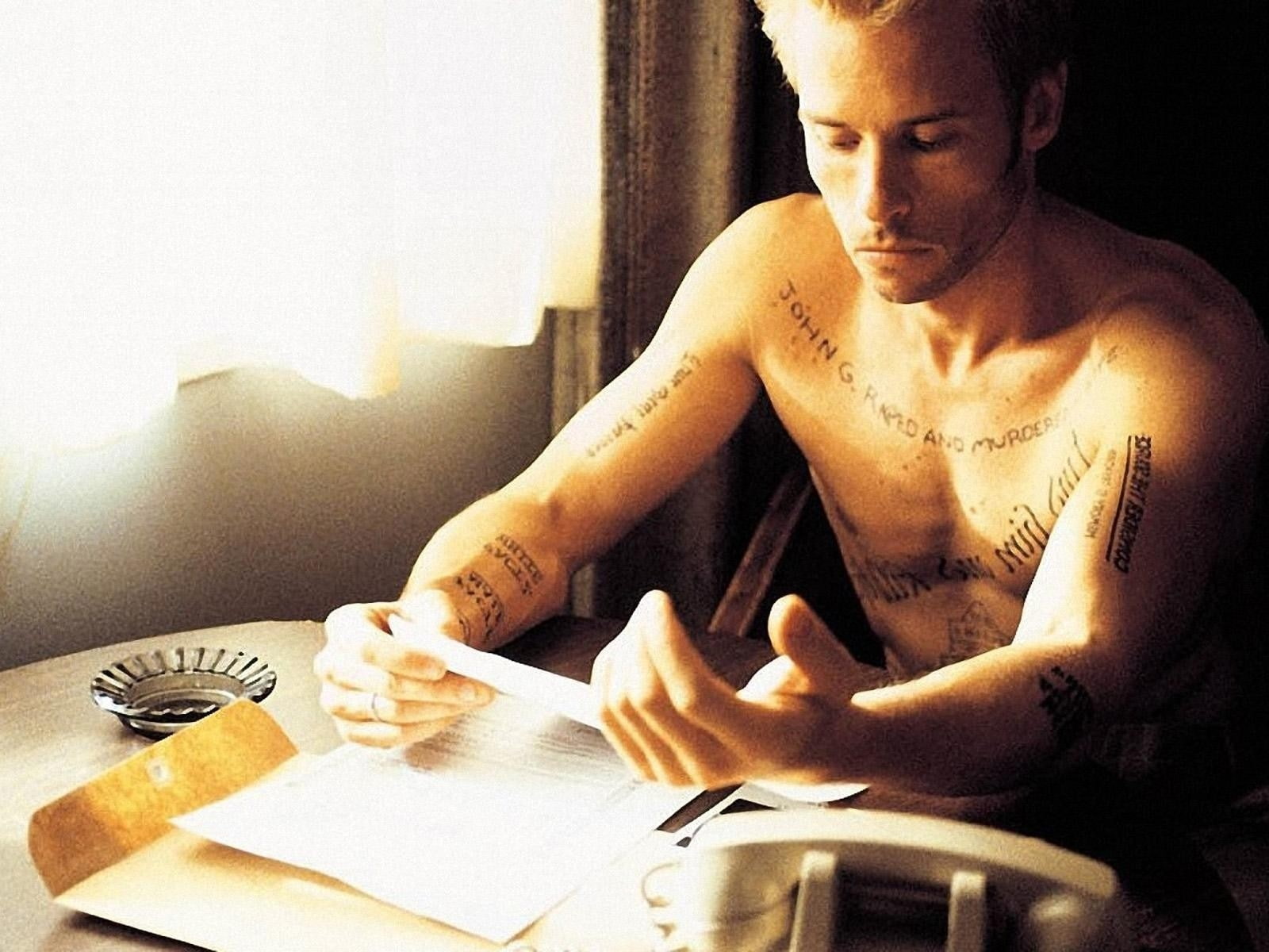 pearce, guy, men, x, 720P, art, tattoos, hd, memento, HD Wallpaper