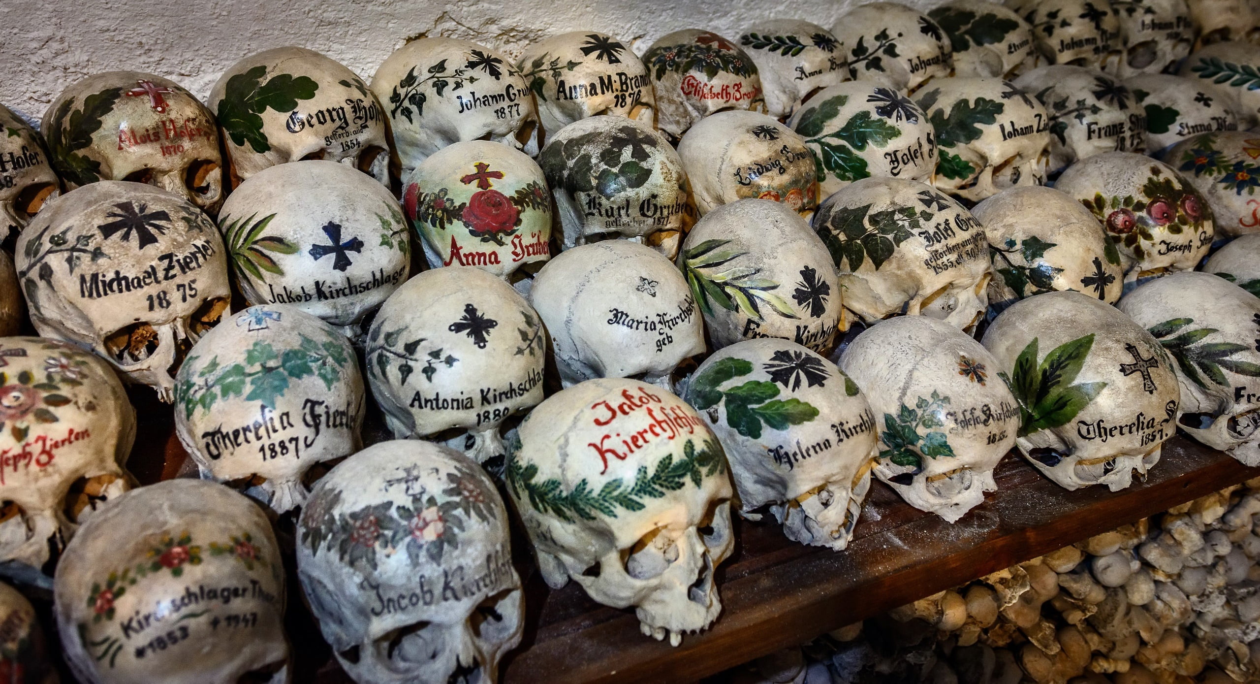 1875 (Year), 2K, 1887 (Year), 1854 (Year), numbers, skull, Austria, Memento Mori, bones, HD Wallpaper