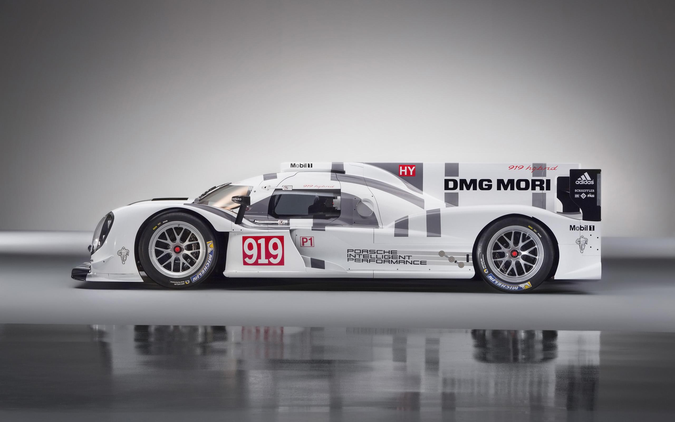 diecast, model, 2014, red, black, 2K, hybrid, mori, porsche, white, cars, dmg, HD Wallpaper