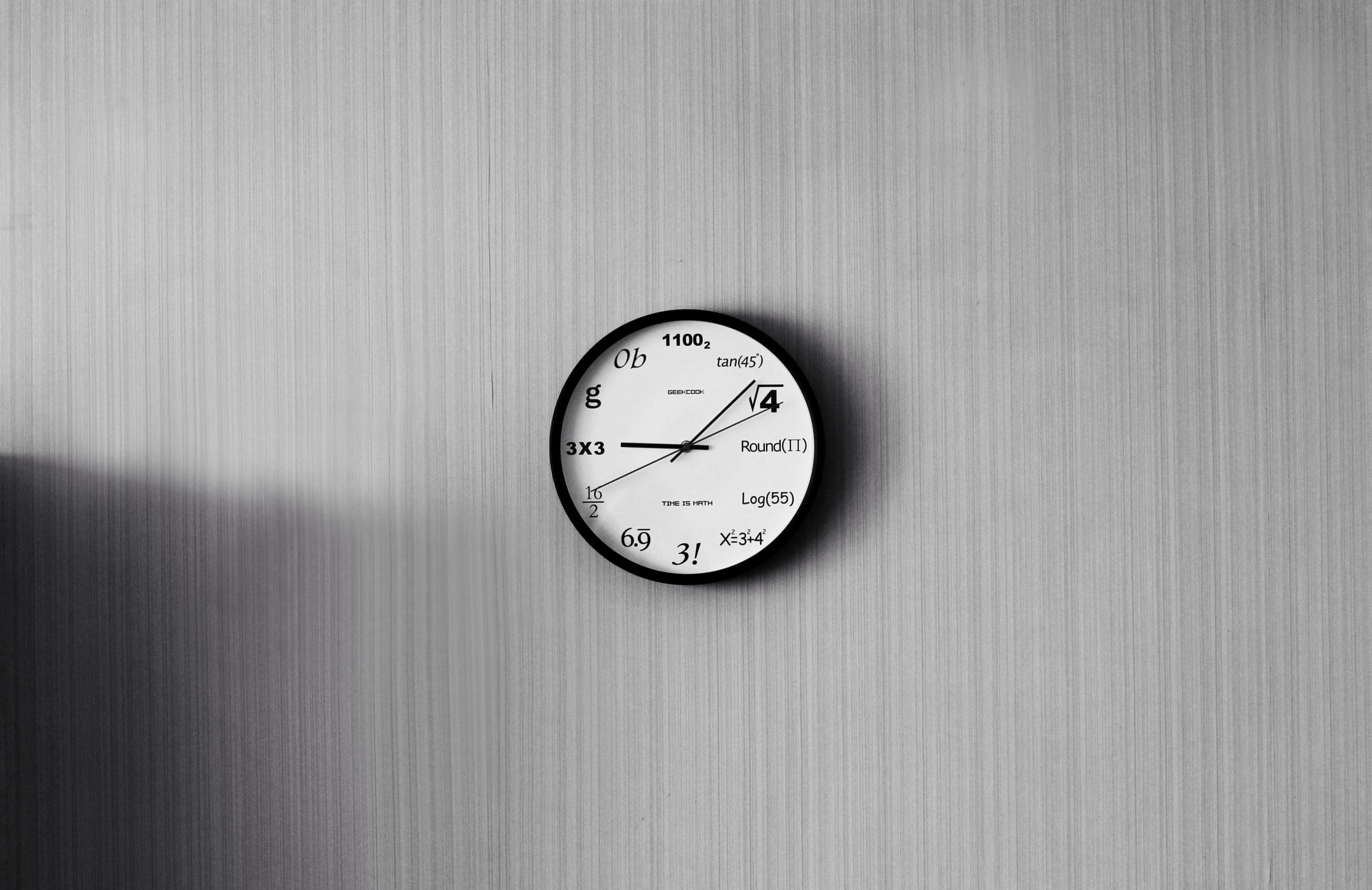 wall, brown, 4K, clock hand, interior, white, no people, time, hour, minute hand, gauge, accuracy, instrument of time, wall - building feature, minute, HD Wallpaper