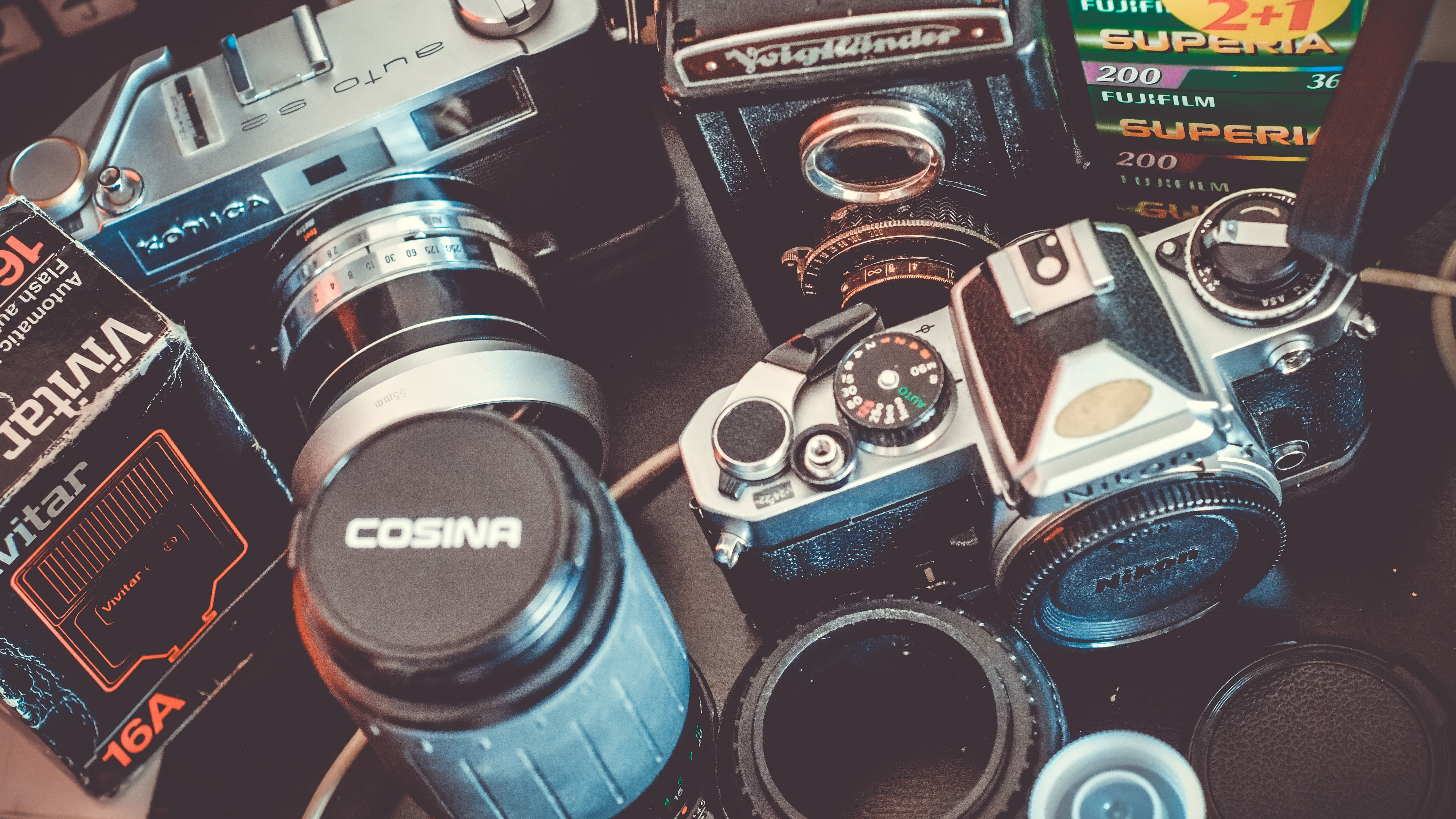 lens, arts culture and entertainment, set, service, retro, studio, accessories, 4K, day, gear, collection, full frame, equipment, vintage, creative, photography, HD Wallpaper