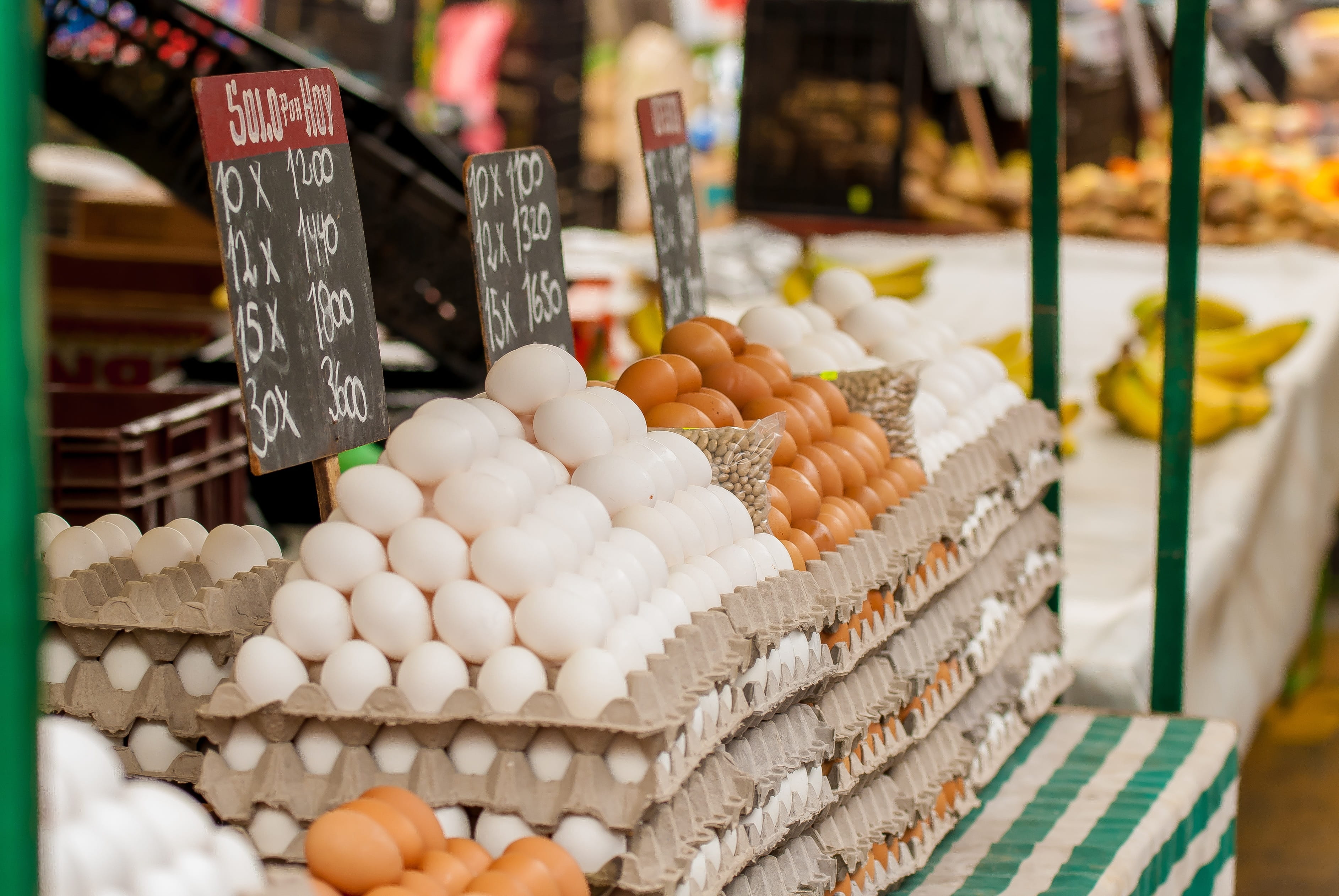 abundance, eggs, retail display, healthy eating, market stall, wellbeing, variation, market, street, large group of objects, choice, arrangement, retail, HD Wallpaper