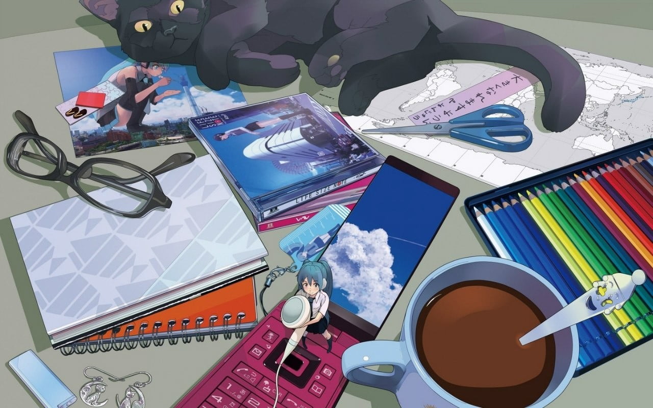 high angle view, 720P, choice, lot, craft, art and craft, no people, variation, 40mp, assorted, supply, glasses, scissors, color, Vocaloid, indoors, group, HD Wallpaper