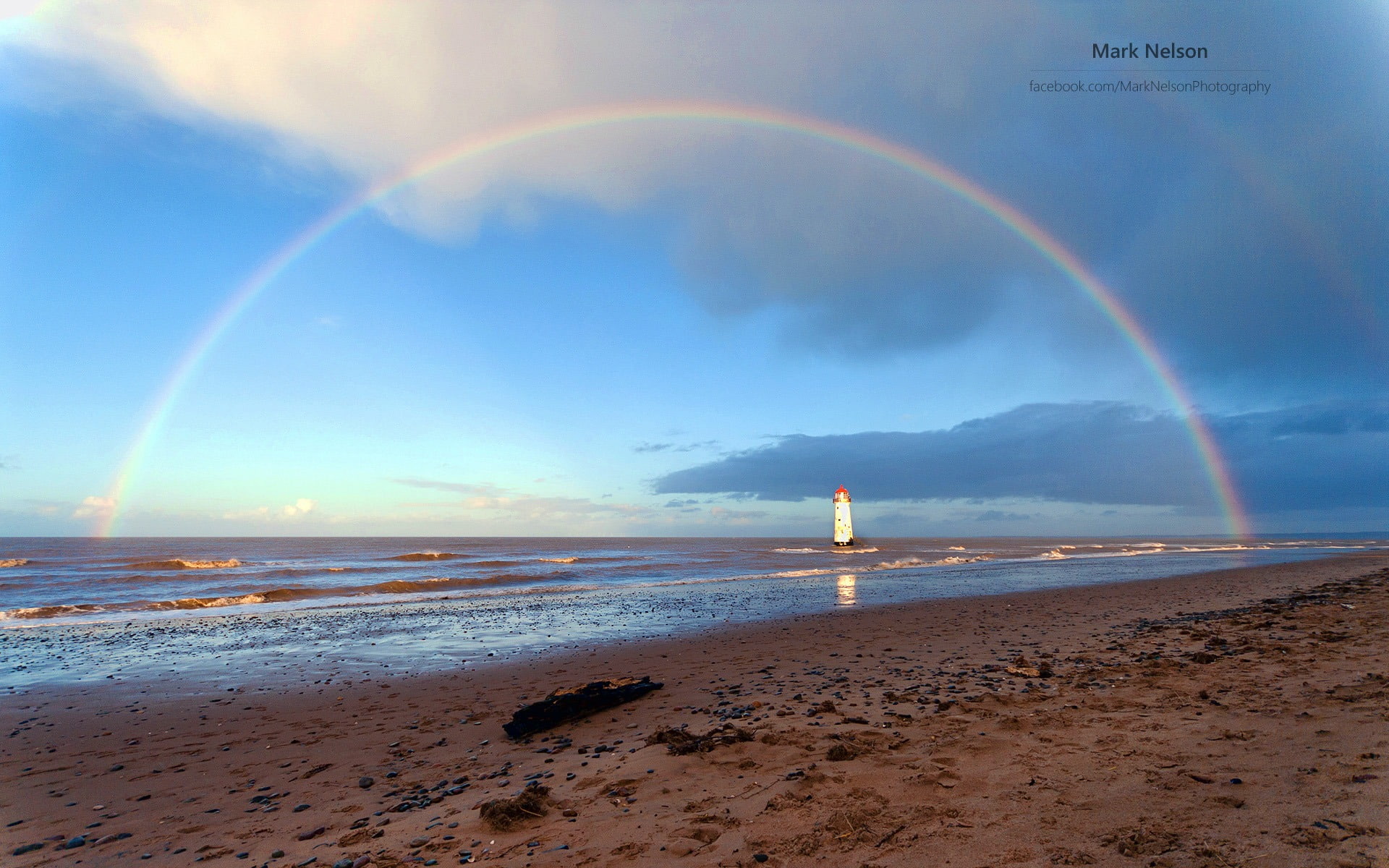 rainbow, land, nelson, beach, water, wave, nature, point, double rainbow, horizon, no people, scenics - nature, idyllic, sky, beauty in nature, air, 1080P, HD Wallpaper