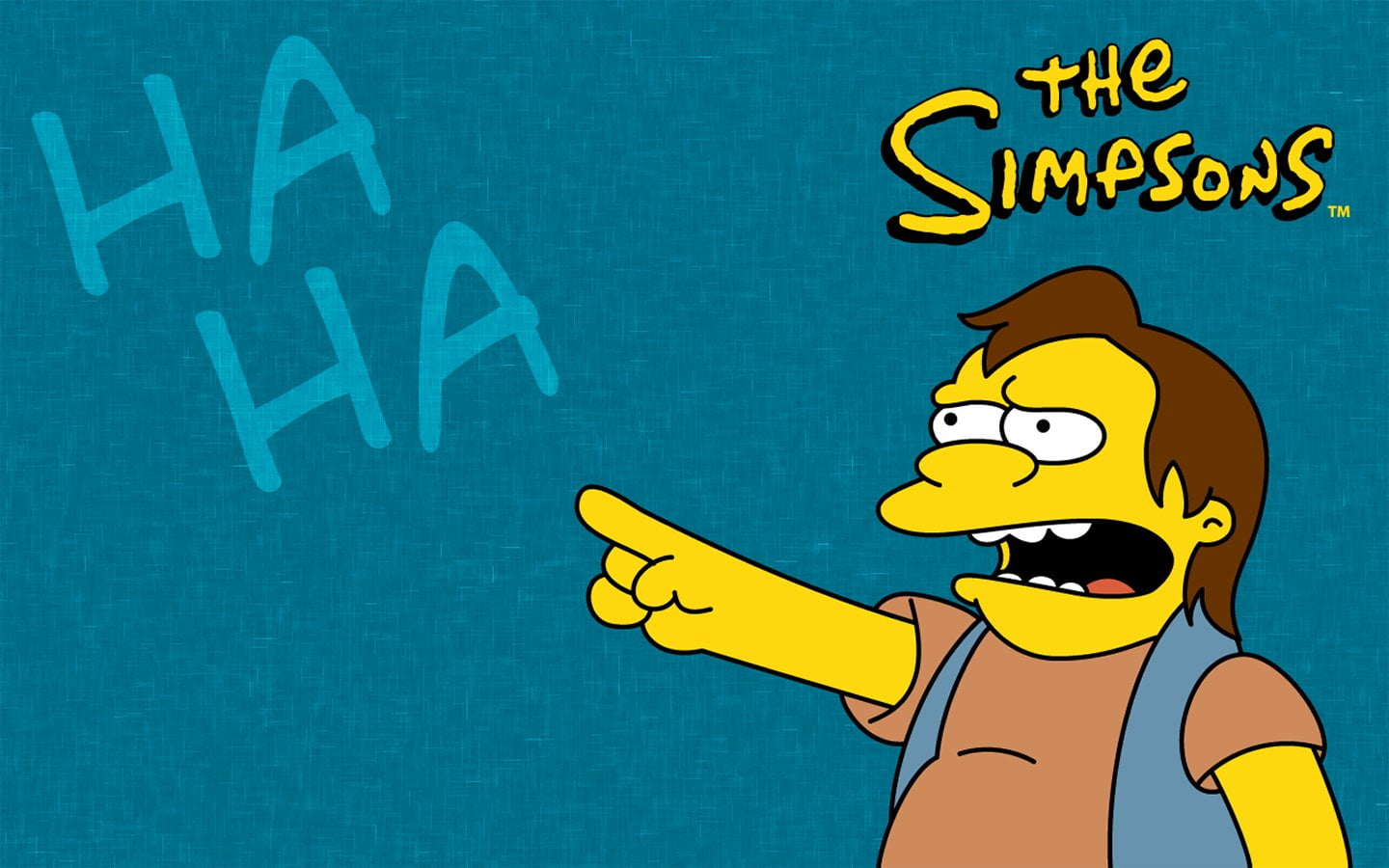 emotion, The Simpsons, males, 720P, western script, sign, people, communication, adult, text, child, women, hand, human hand, childhood, business, Nelson Muntz, HD Wallpaper