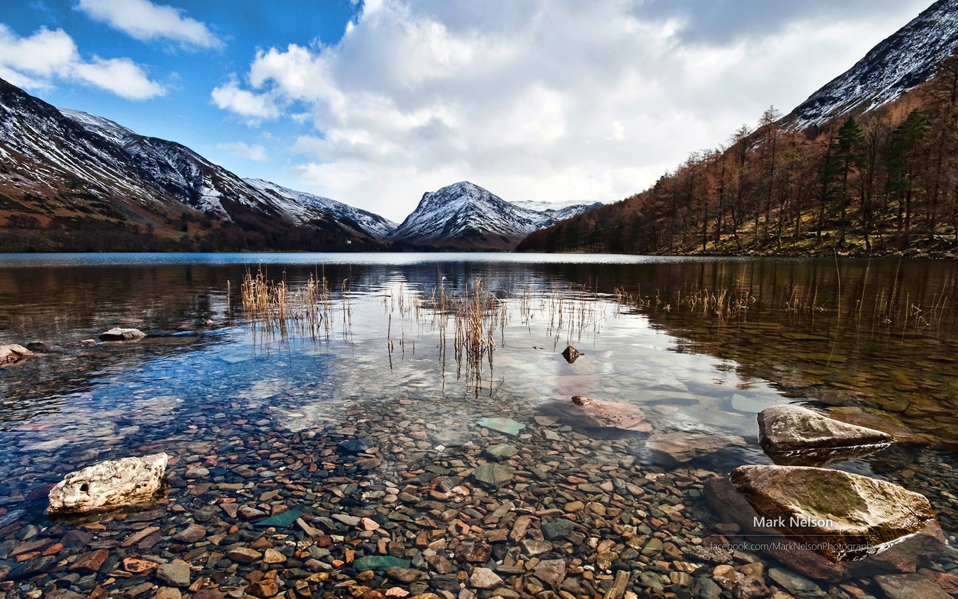 buttermerecumbria, mountain, solid, water, beauty in nature, rock, tranquil scene, cloud - sky, nature, mark, snowcapped mountain, windows, lake, HD Wallpaper