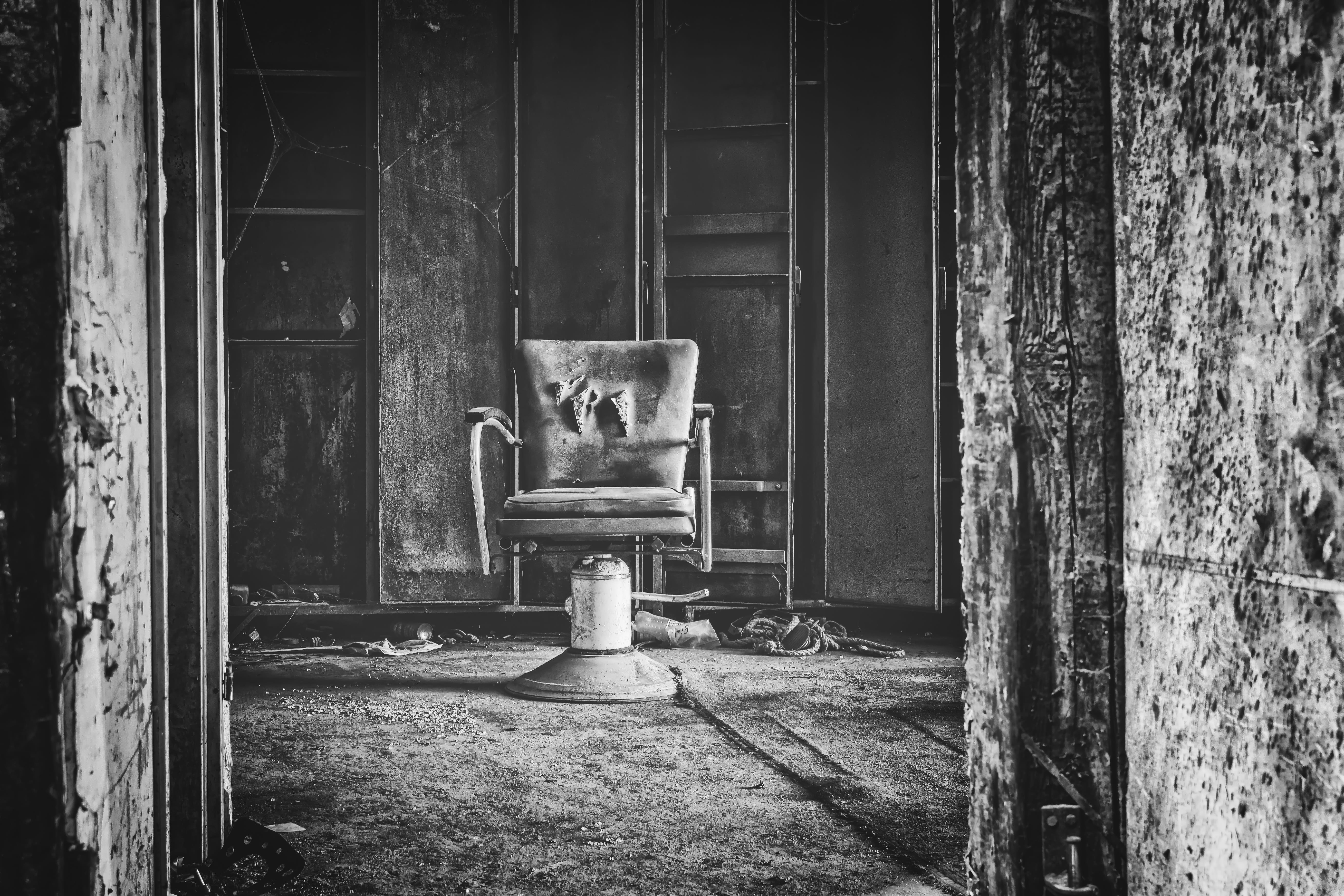 human representation, old, treatment, run-down, weathered, 5K, broken, treatment chair, architecture, dilapidated, pforphoto, room, obsolete, interrogation, HD Wallpaper