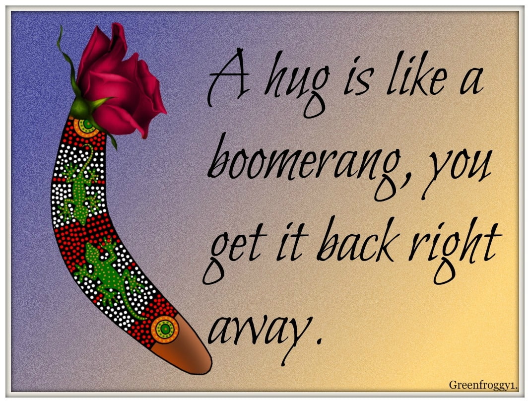 BOOMERANG, CARD, western script, paper, COMMENT, transfer print, flowering plant, flower, red, 480P, close-up, A HUG, auto post production filter, message, HD Wallpaper