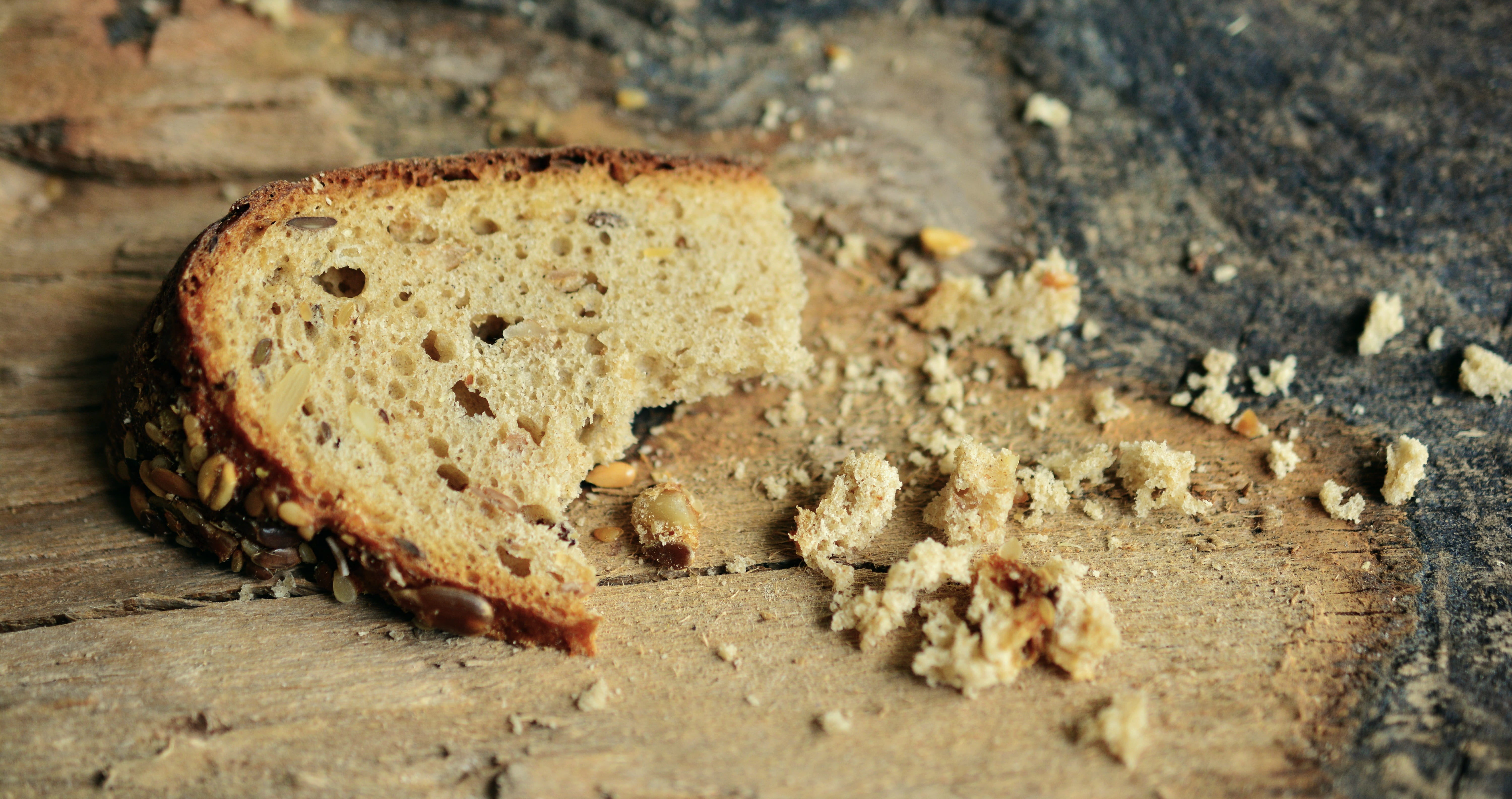 bread crumbs, food, hunger, cookie, brown, rest, food and drink, slice, sweet food, poverty, photo, selective focus, baked, dried fruit, still life, gratitude, HD Wallpaper