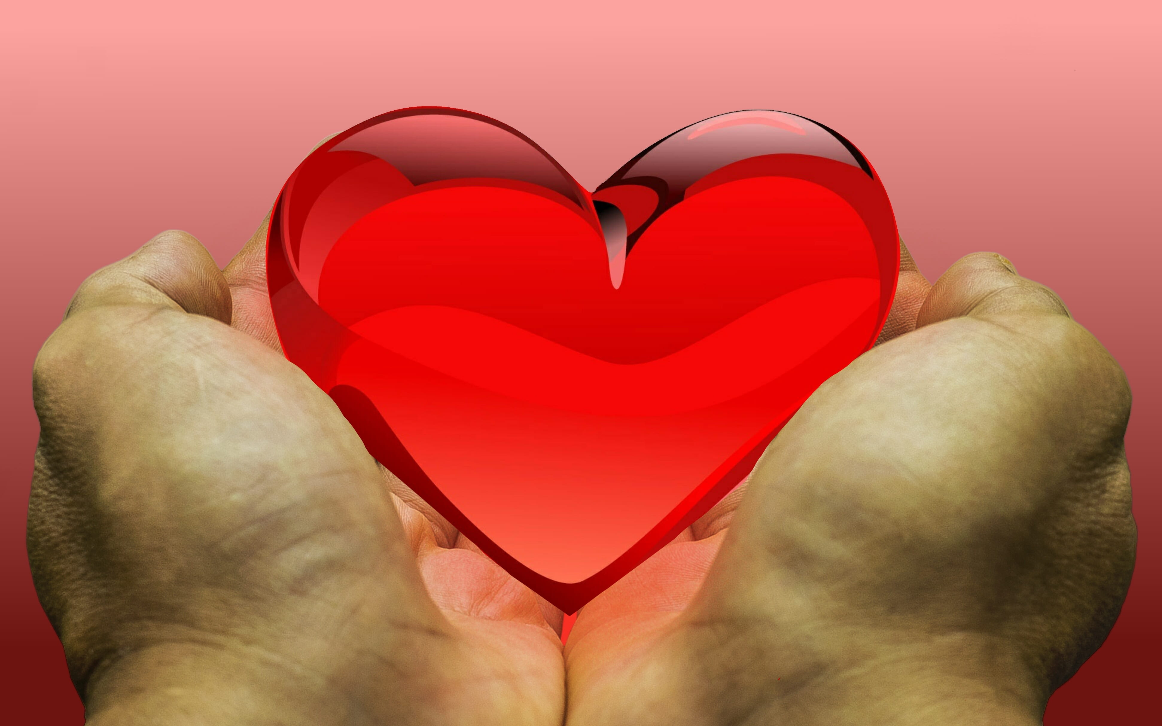 heart, close-up, valentines day - holiday, Donate, hand, crystal, 4K, holding, body part, adult, creativity, Donation, red, heart shape, human body part, HD Wallpaper