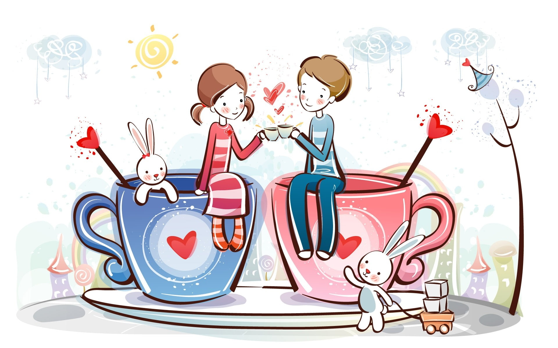 Romantic, Love, Coffee, 1080P, HD Wallpaper