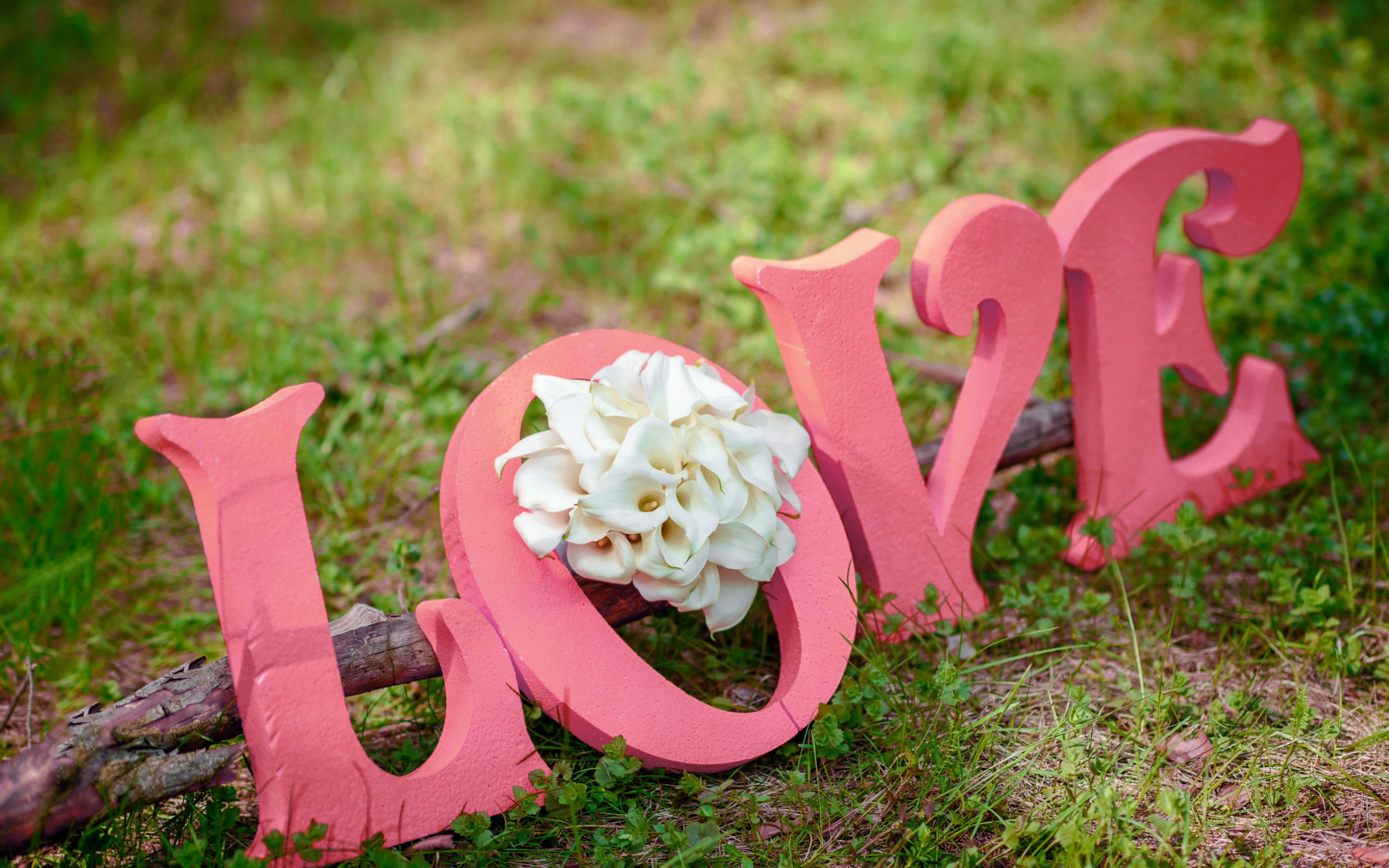 romantic, love, bouquet, flowers, letter, freestanding, 2K, HD Wallpaper