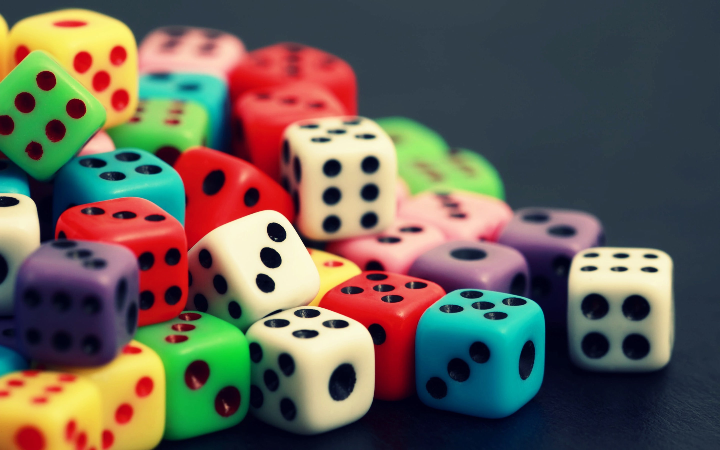colored, 2K, dices, Best s, s, HD Wallpaper
