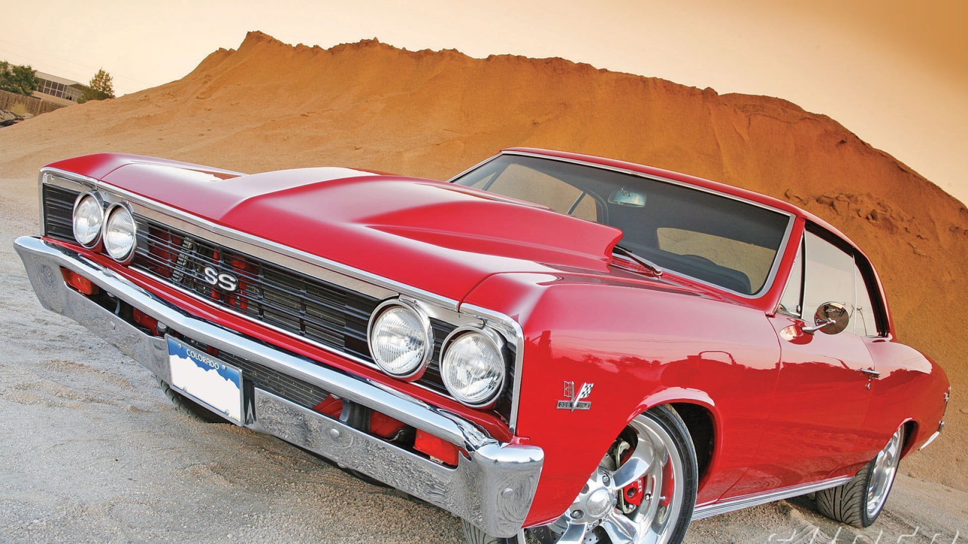 truck, motor vehicle, Chevrolet Chevelle, mountain, no people, coupe, car, 4x4, transportation, road trip, land vehicle, 1080P, vintage car, nature, retro styled, HD Wallpaper