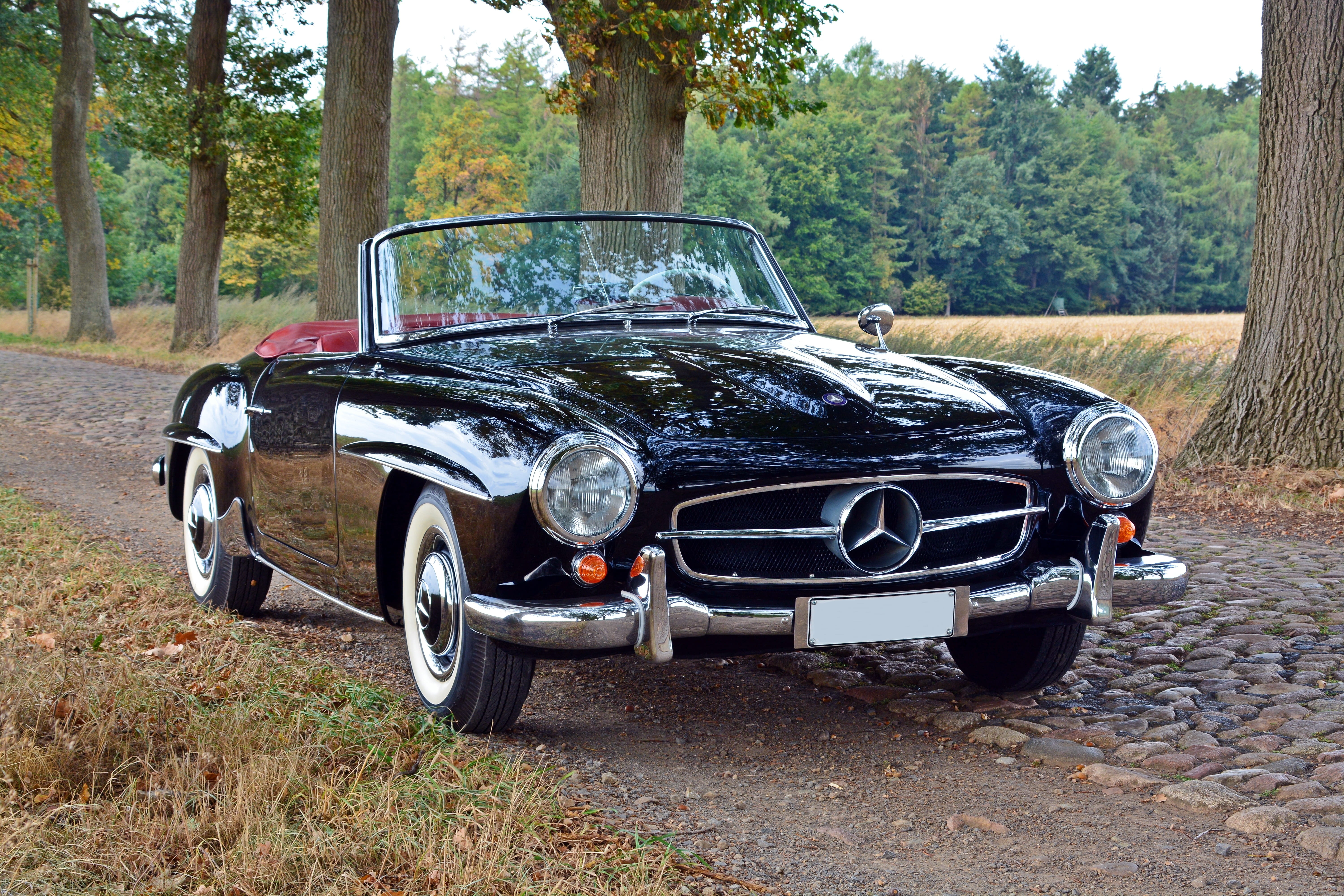 metal, 5K, trunk, mode of transportation, motor vehicle, outdoors, nature, vintage car, automotive, no people, land, tree, cabriolet, nostalgic, field, HD Wallpaper