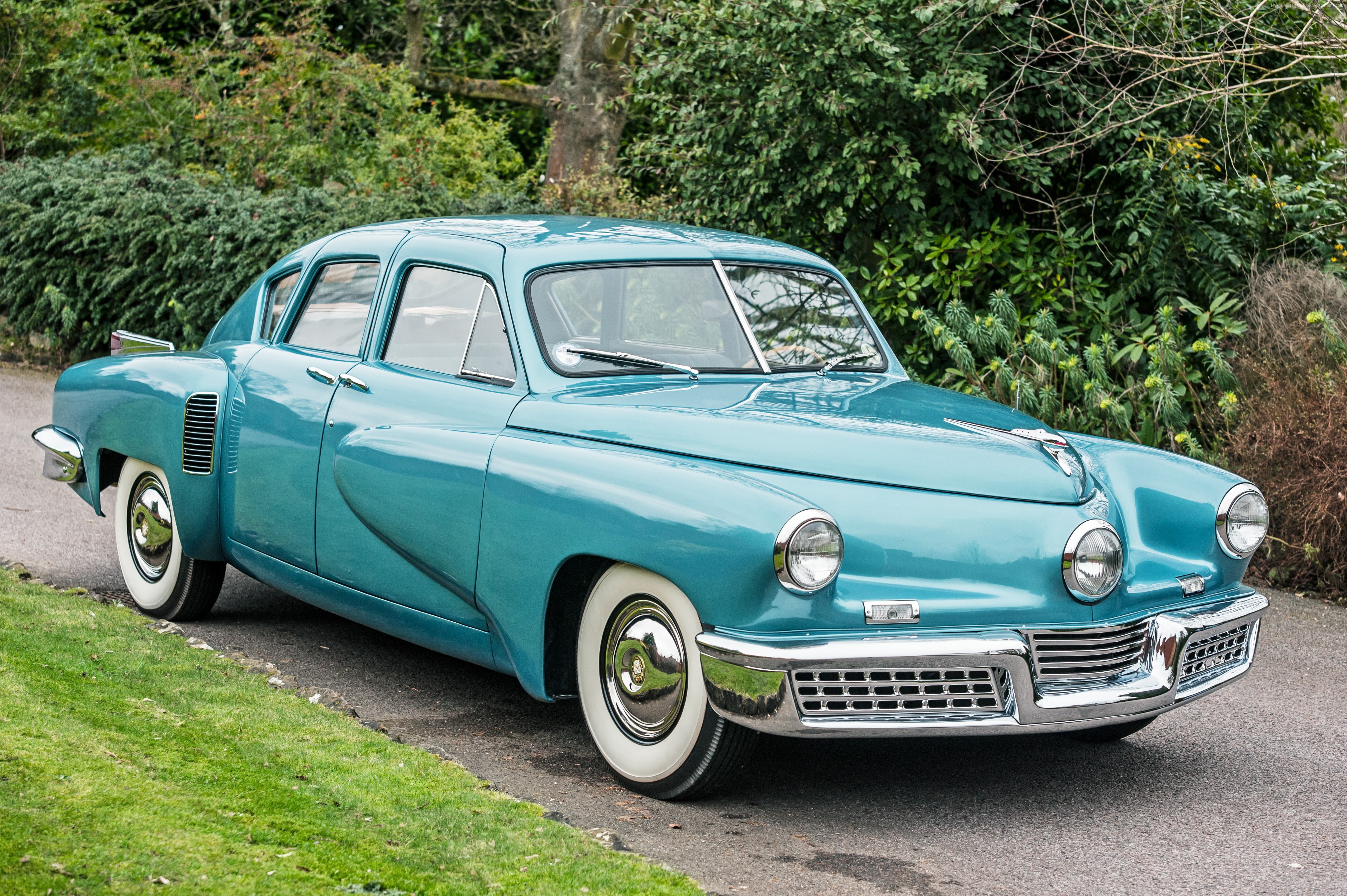 blue, retro, classic cars, 4K, Tucker 48, front, rent, buy, Preston Tucker, HD Wallpaper